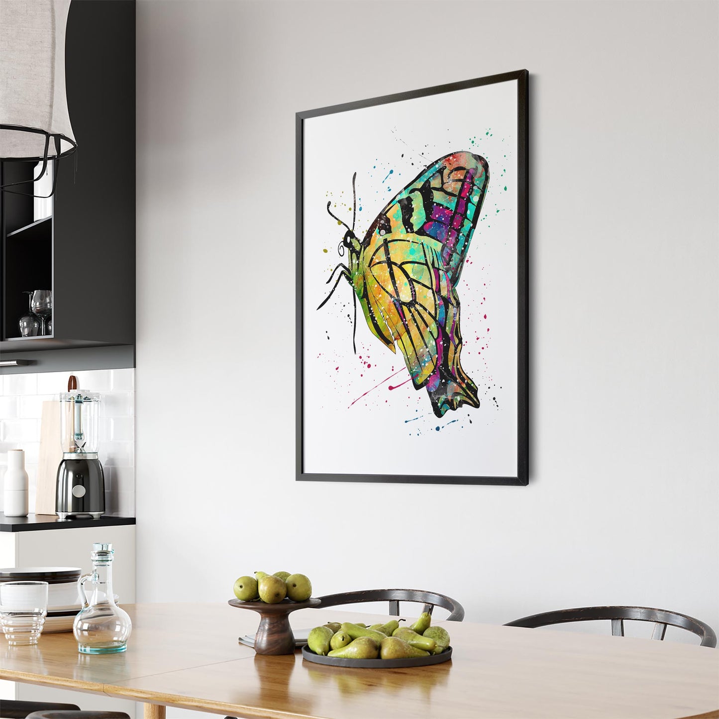 Butterfly Cute Nursery Baby Toddler Wall Art #4 - The Affordable Art Company