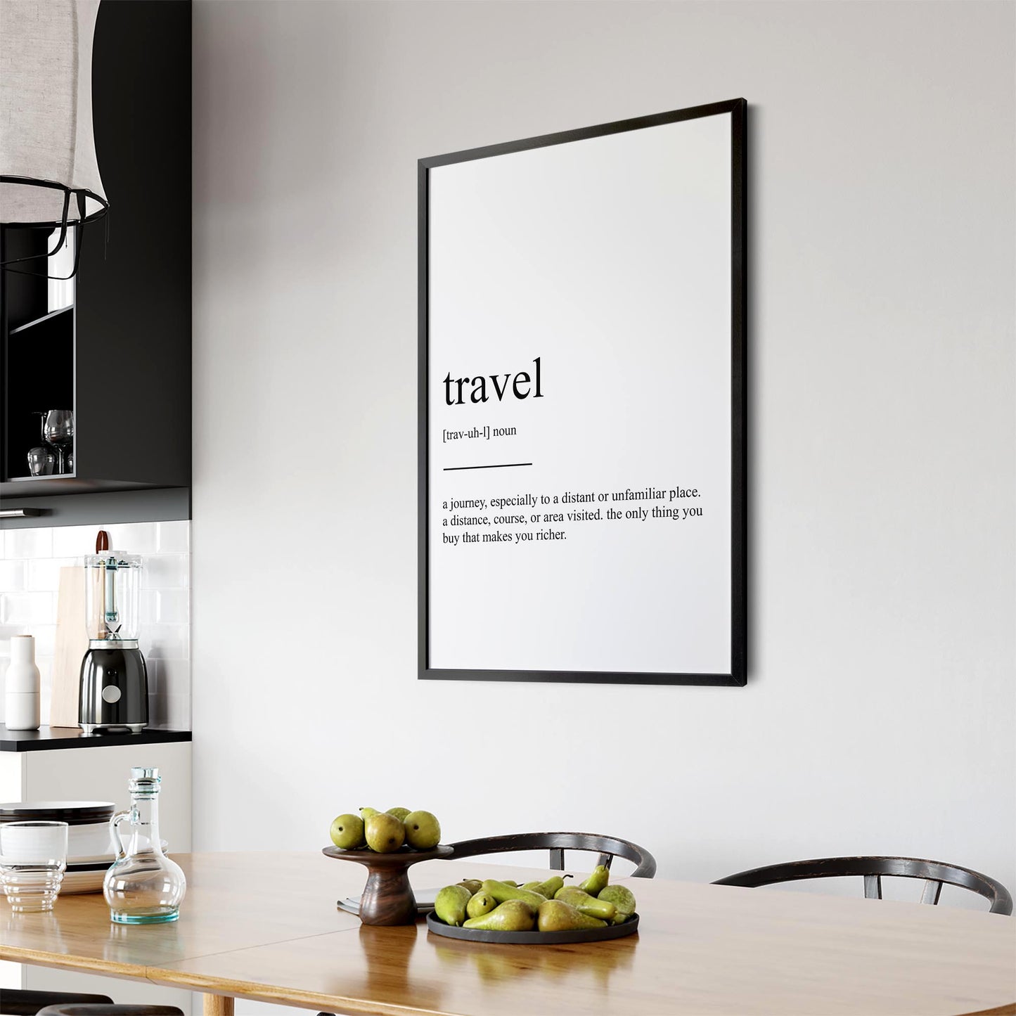 Travel Definition Inspirational Quote Wall Art - The Affordable Art Company