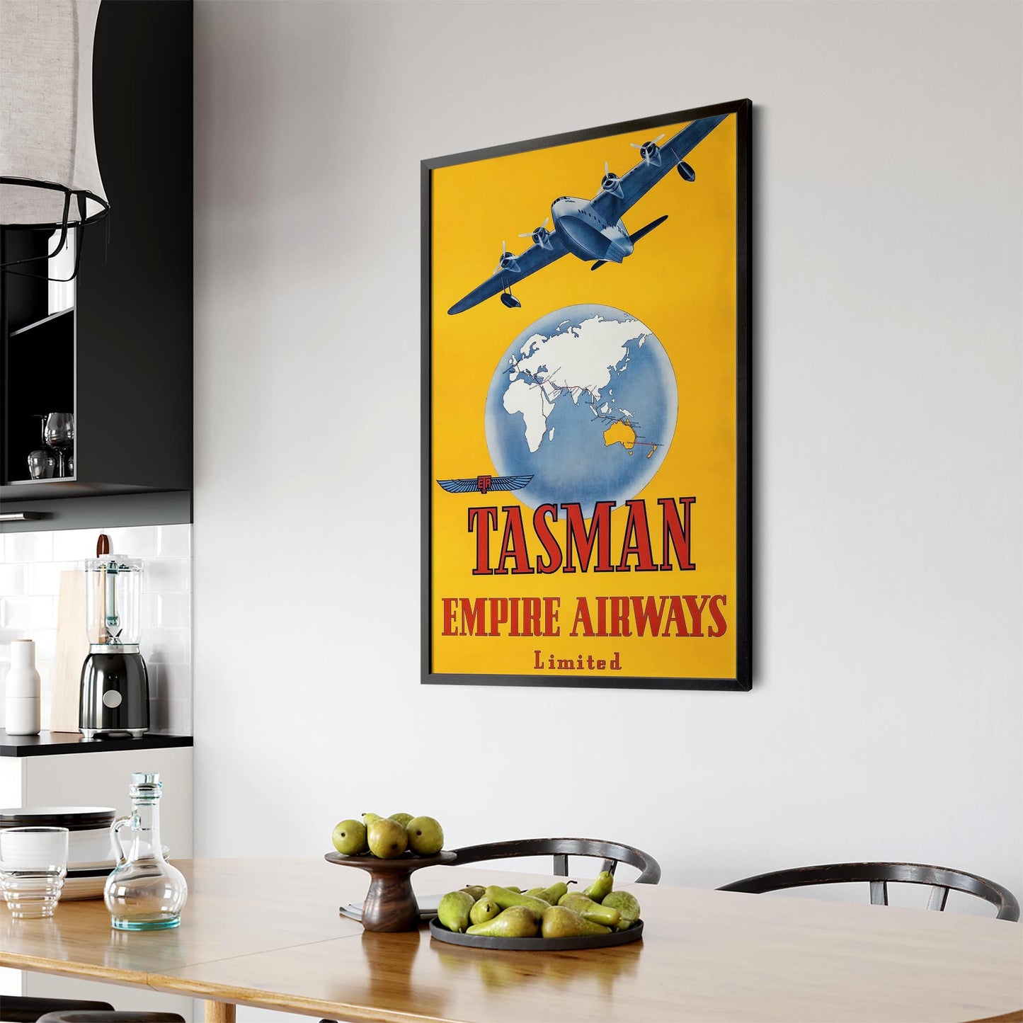 Tasman Empire Airways Vintage Travel Advert Wall Art - The Affordable Art Company