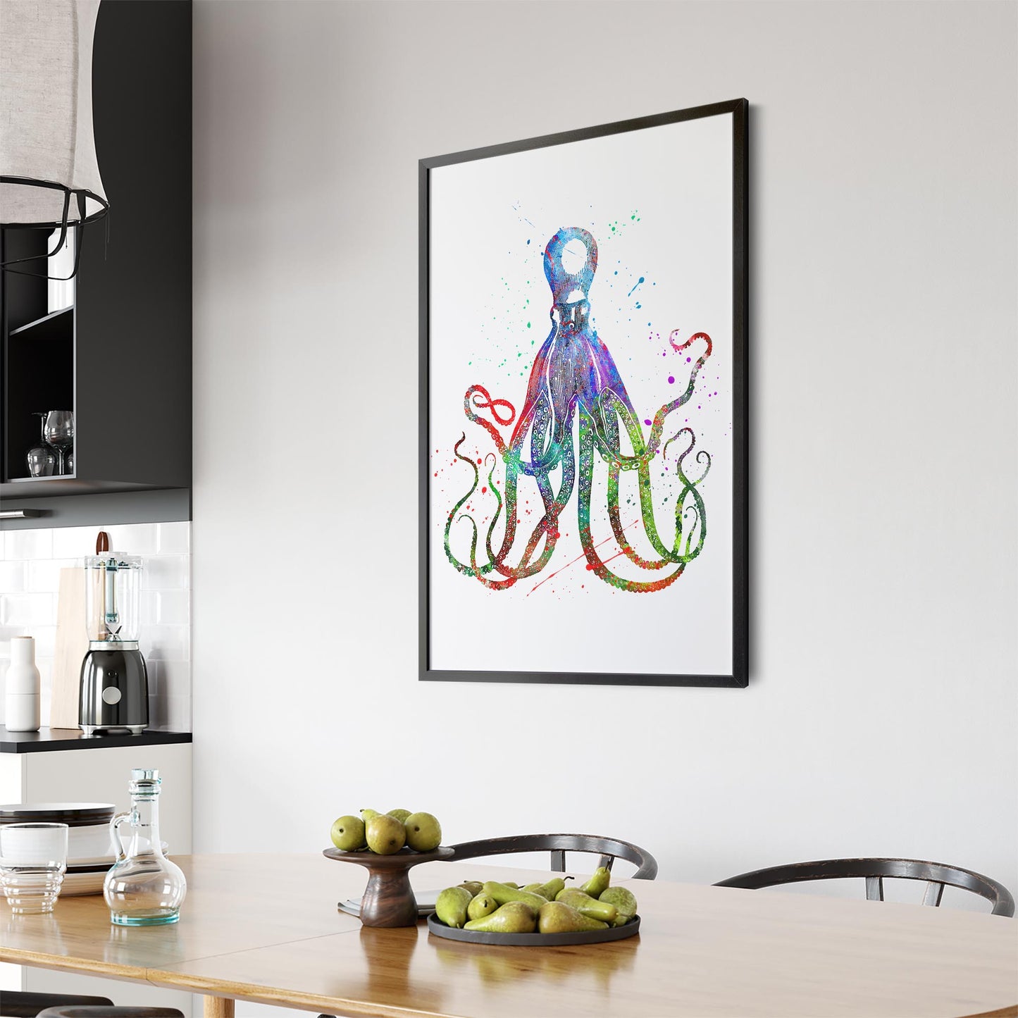 Cite Giant Squid Painting Sealife Nursery Wall Art - The Affordable Art Company