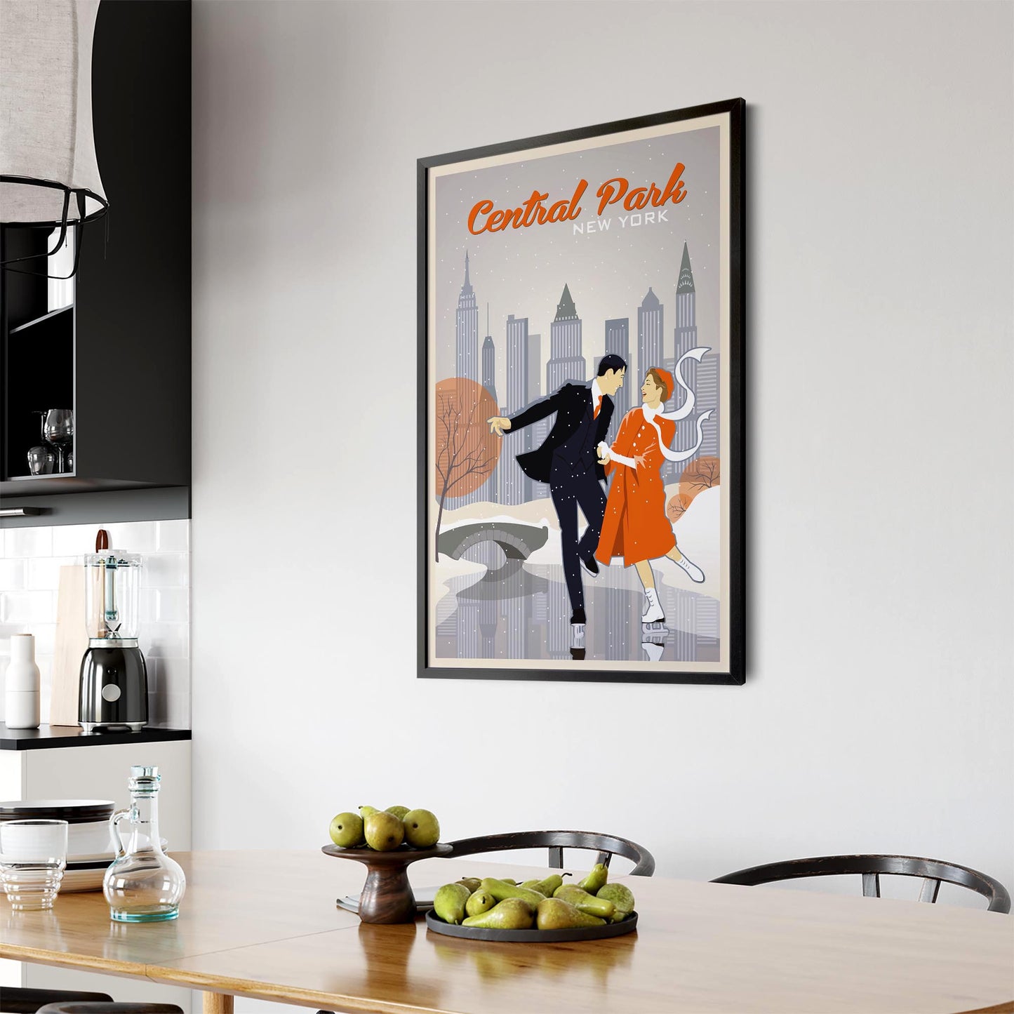 Central Park, New York Vintage Travel Wall Art - The Affordable Art Company