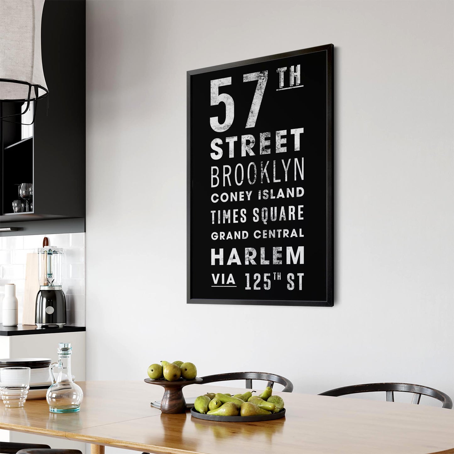 New York, Street Names Sign Urban Wall Art - The Affordable Art Company