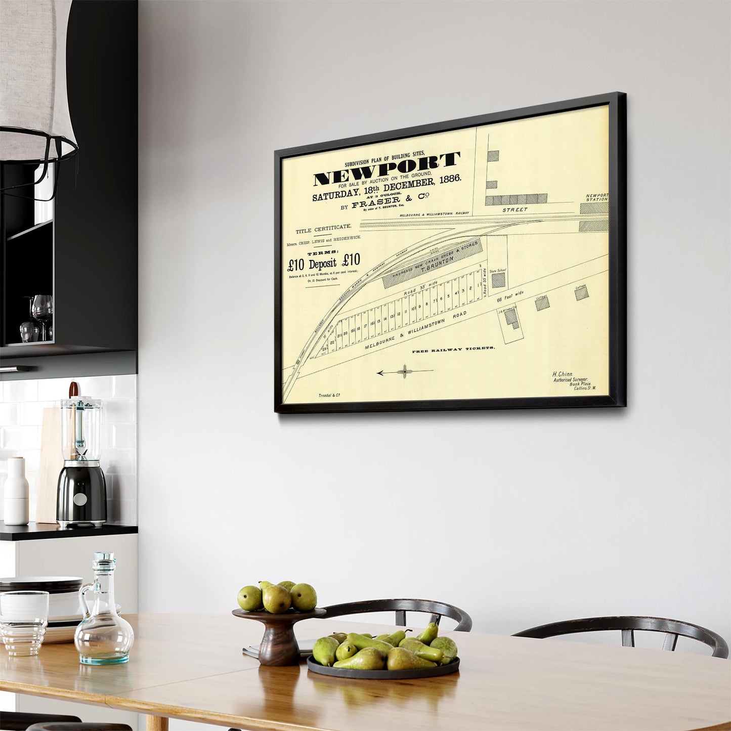 Newport, Melbourne Vintage Real Estate Advert Art - The Affordable Art Company