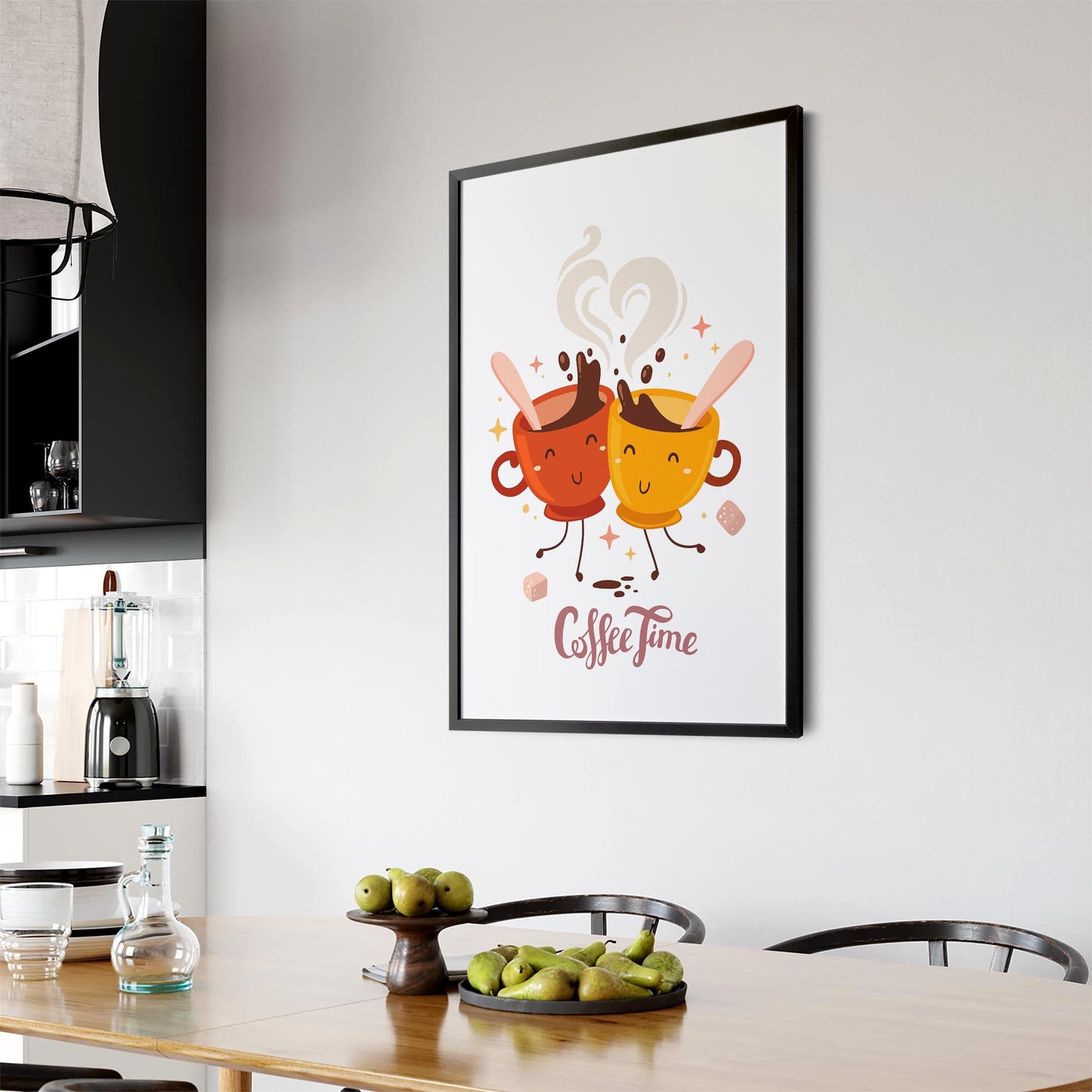 Coffee Quote Kitchen Cafe Style Morning Wall Art #4 - The Affordable Art Company