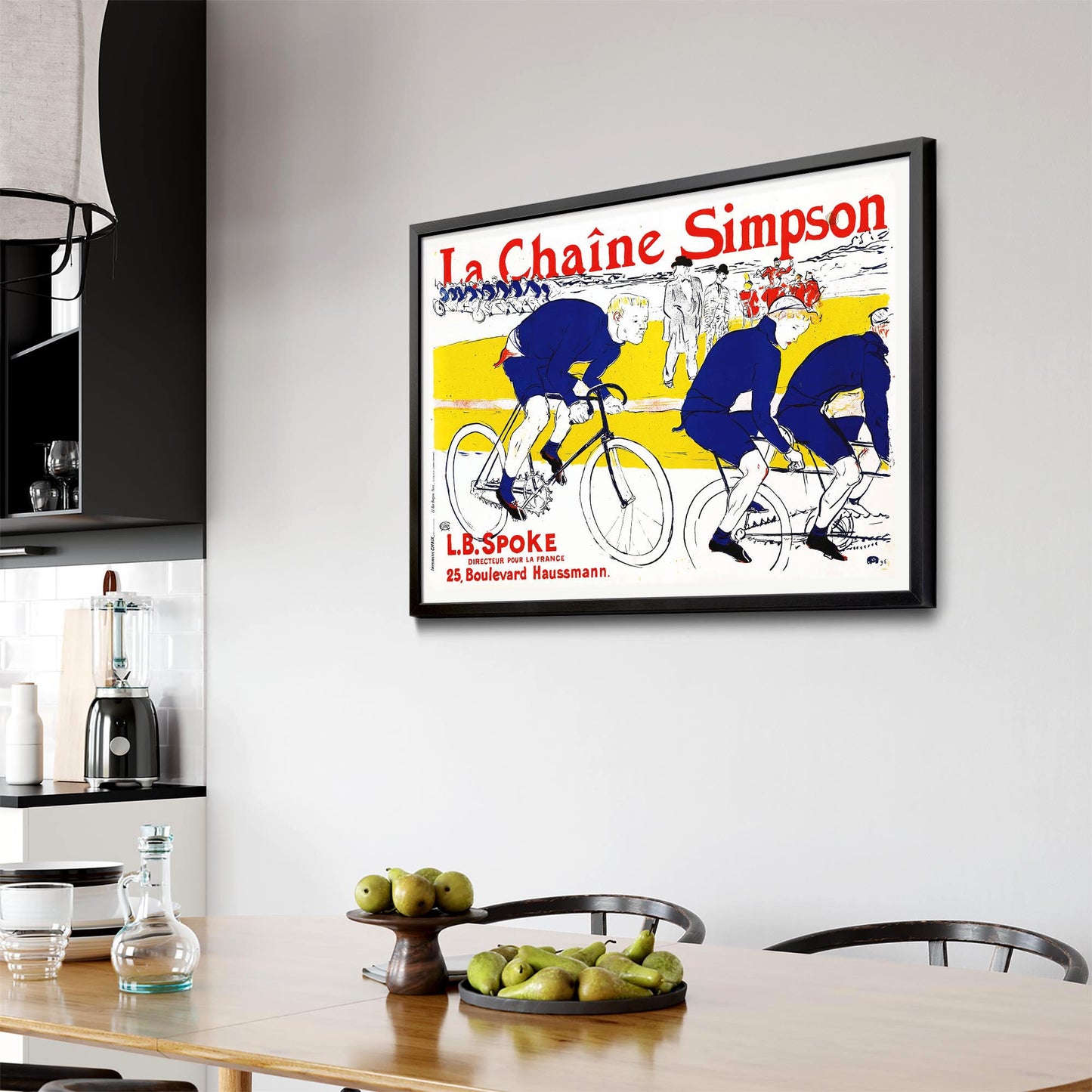 French "La Chaine Simpson" Cycling Vintage Wall Art - The Affordable Art Company