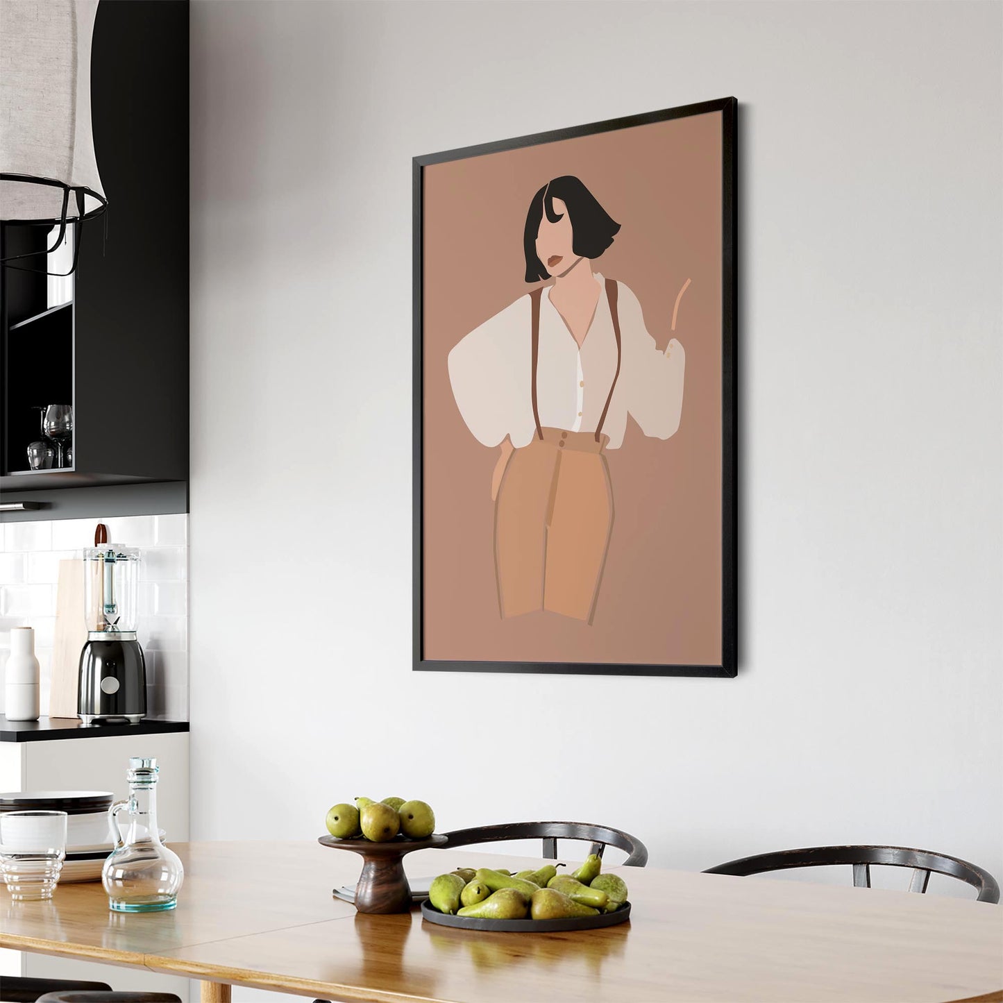 Abstract Confidence Girl Fashion Retro Wall Art - The Affordable Art Company