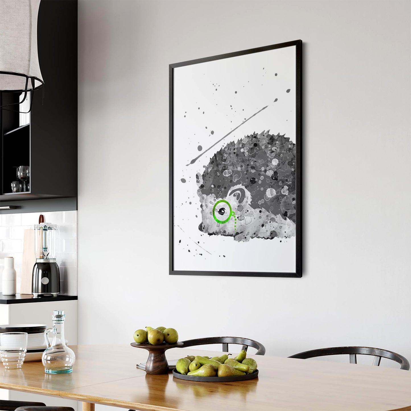Hedgehog with Glasses Cute Nursery Wall Art - The Affordable Art Company