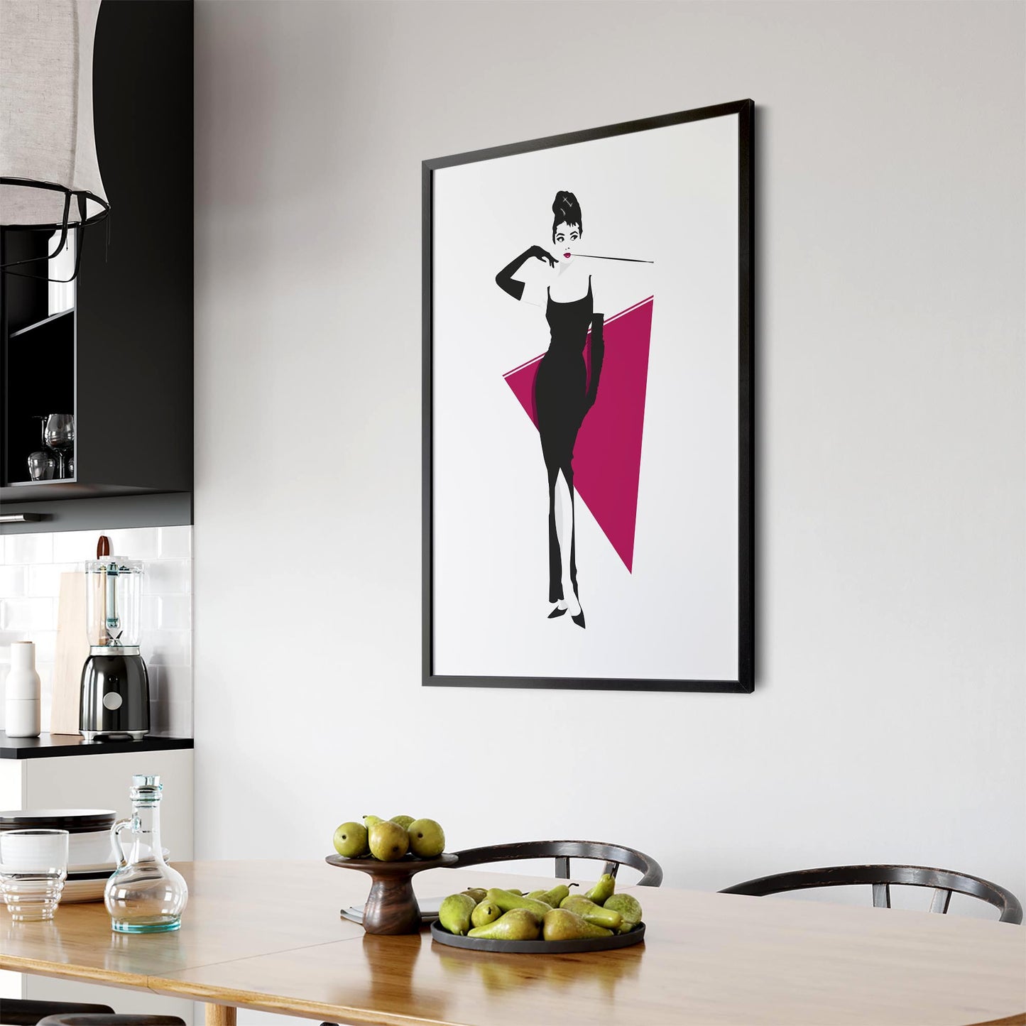 Audrey Hepburn Fashion Minimal Bedroom Wall Art #2 - The Affordable Art Company