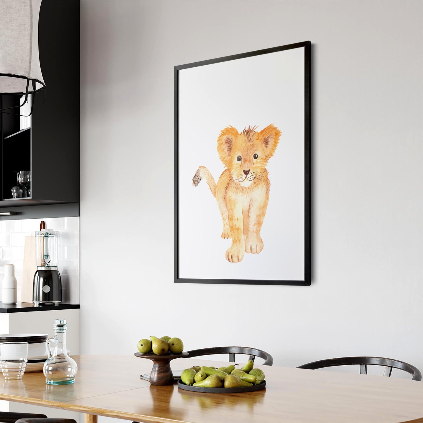 Cartoon Lion Cub Cute Nursery Baby Animal Art #2 - The Affordable Art Company
