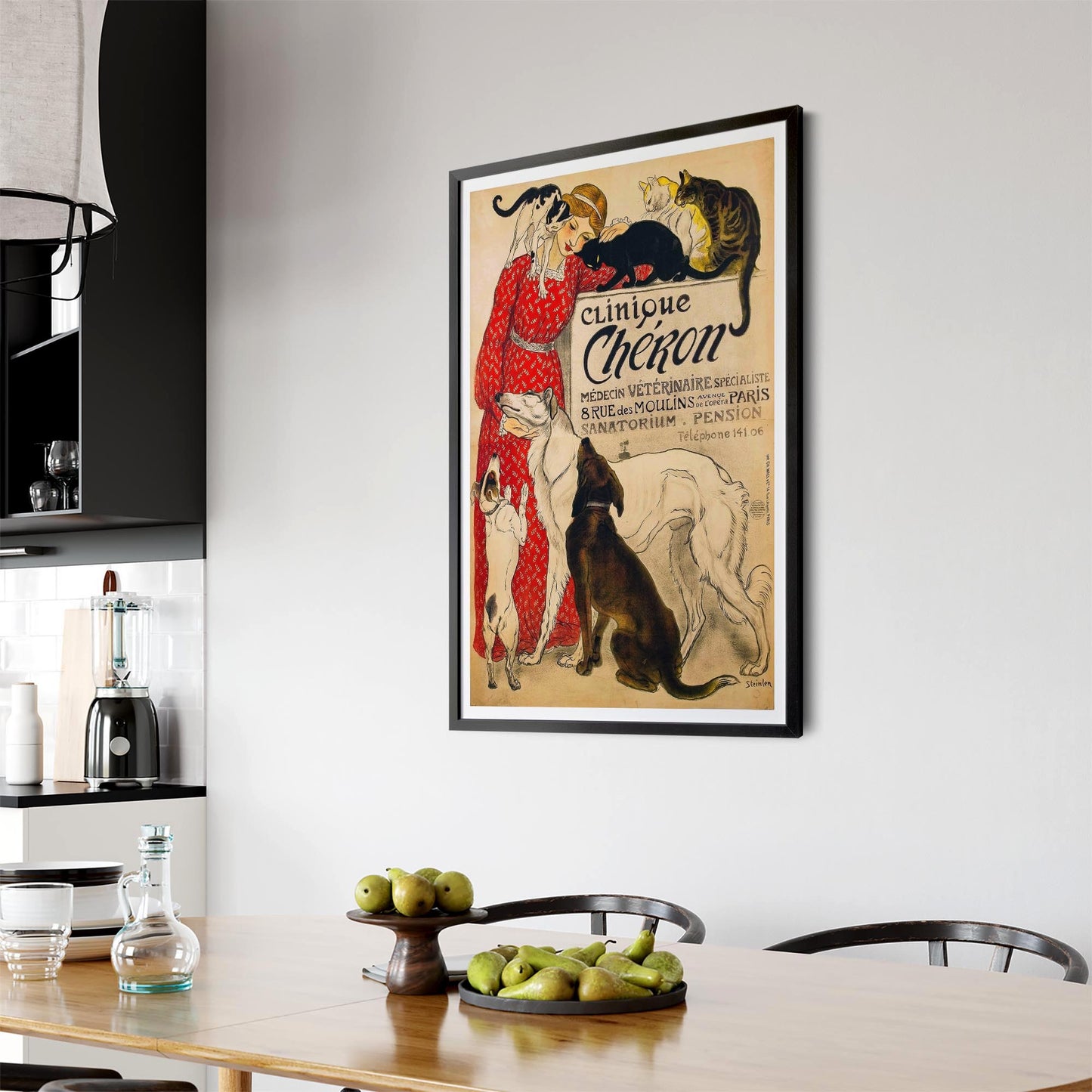 French Cheron Animal Vintage Advert Wall Art - The Affordable Art Company