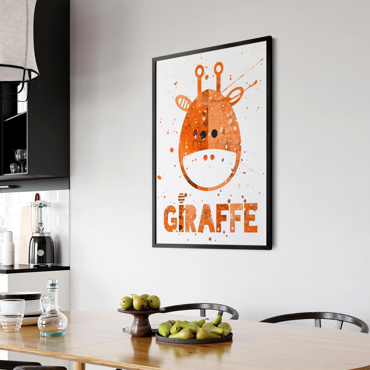Cute Giraffe Nursery Babys Bedroom Wall Art - The Affordable Art Company