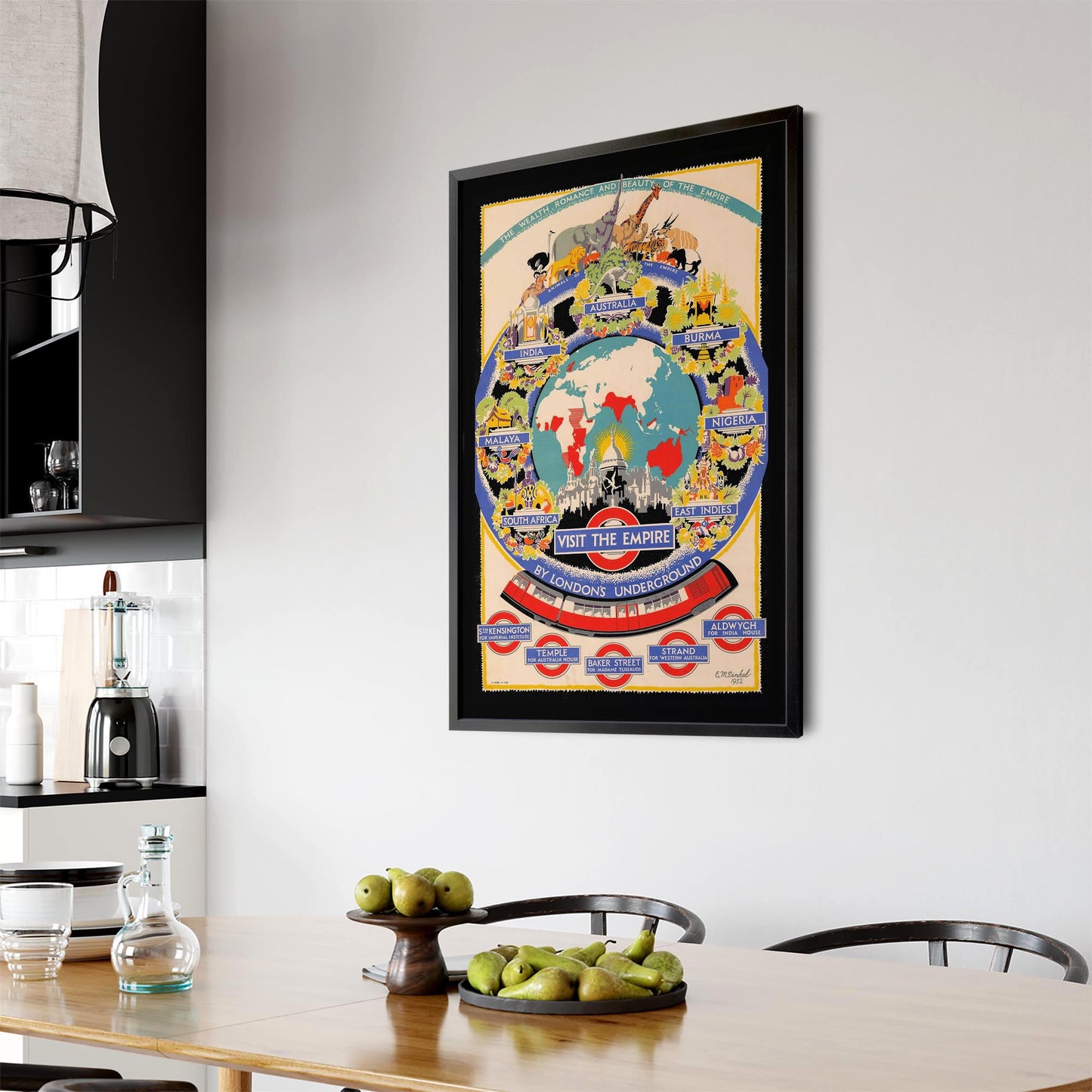 British Empire London Underground Vintage Wall Art - The Affordable Art Company