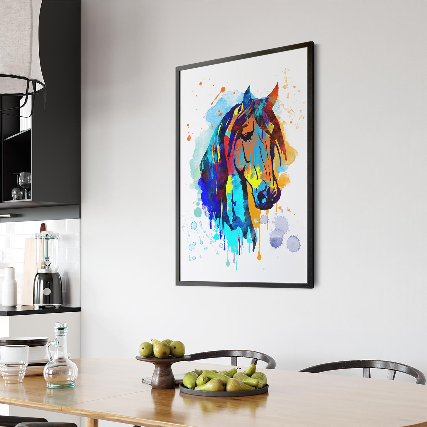 Horse Painting Girls Bedroom Colourful Wall Art #4 - The Affordable Art Company