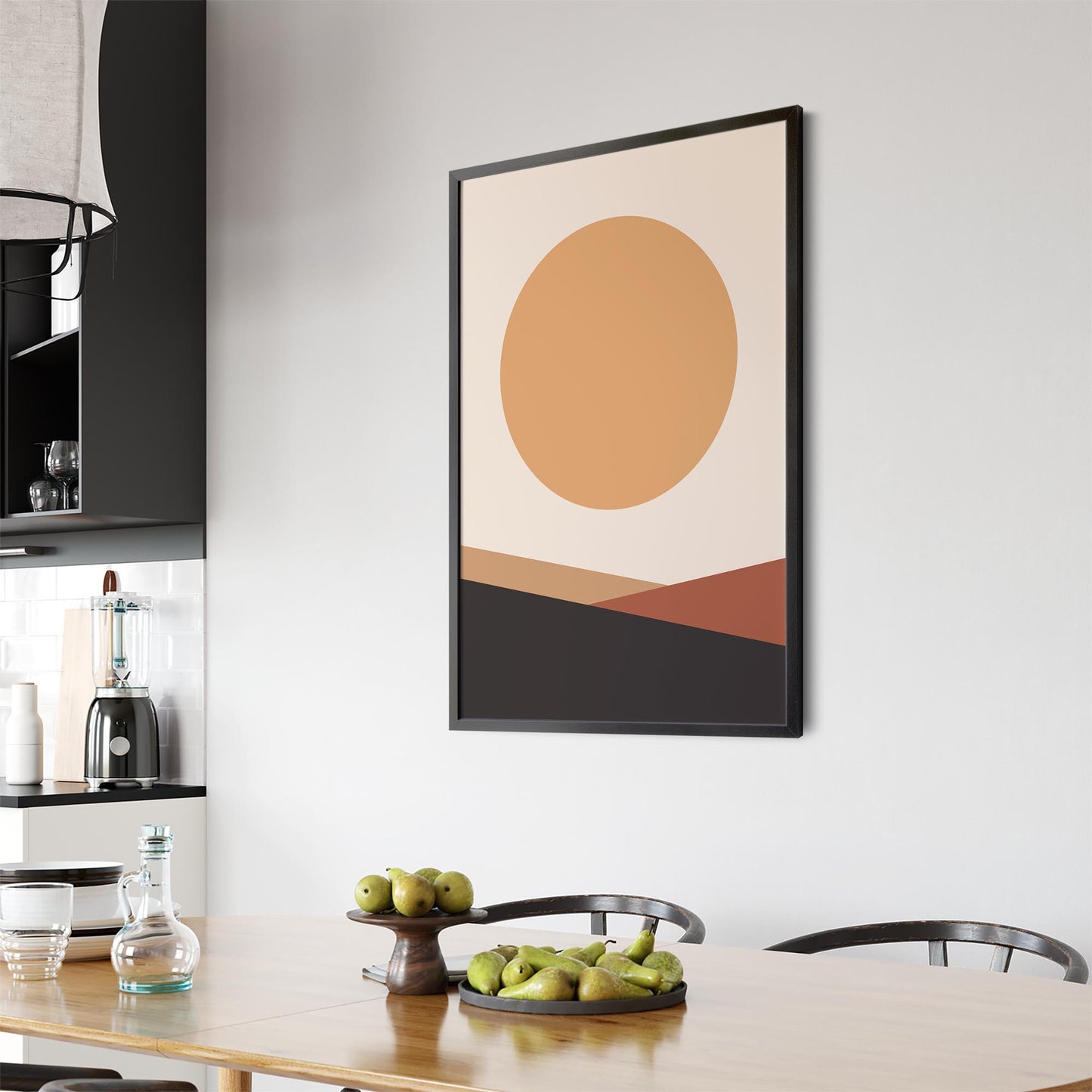 Minimal Pastel Abstract Lines and Shapes Wall Art #17 - The Affordable Art Company