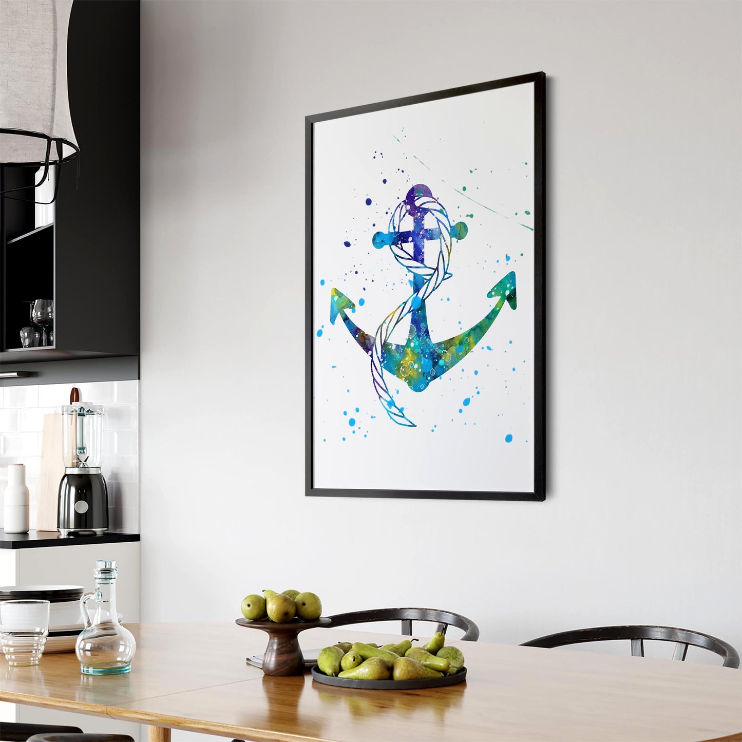 Anchor Painting Nautical Coastal Bathroom Wall Art #4 - The Affordable Art Company