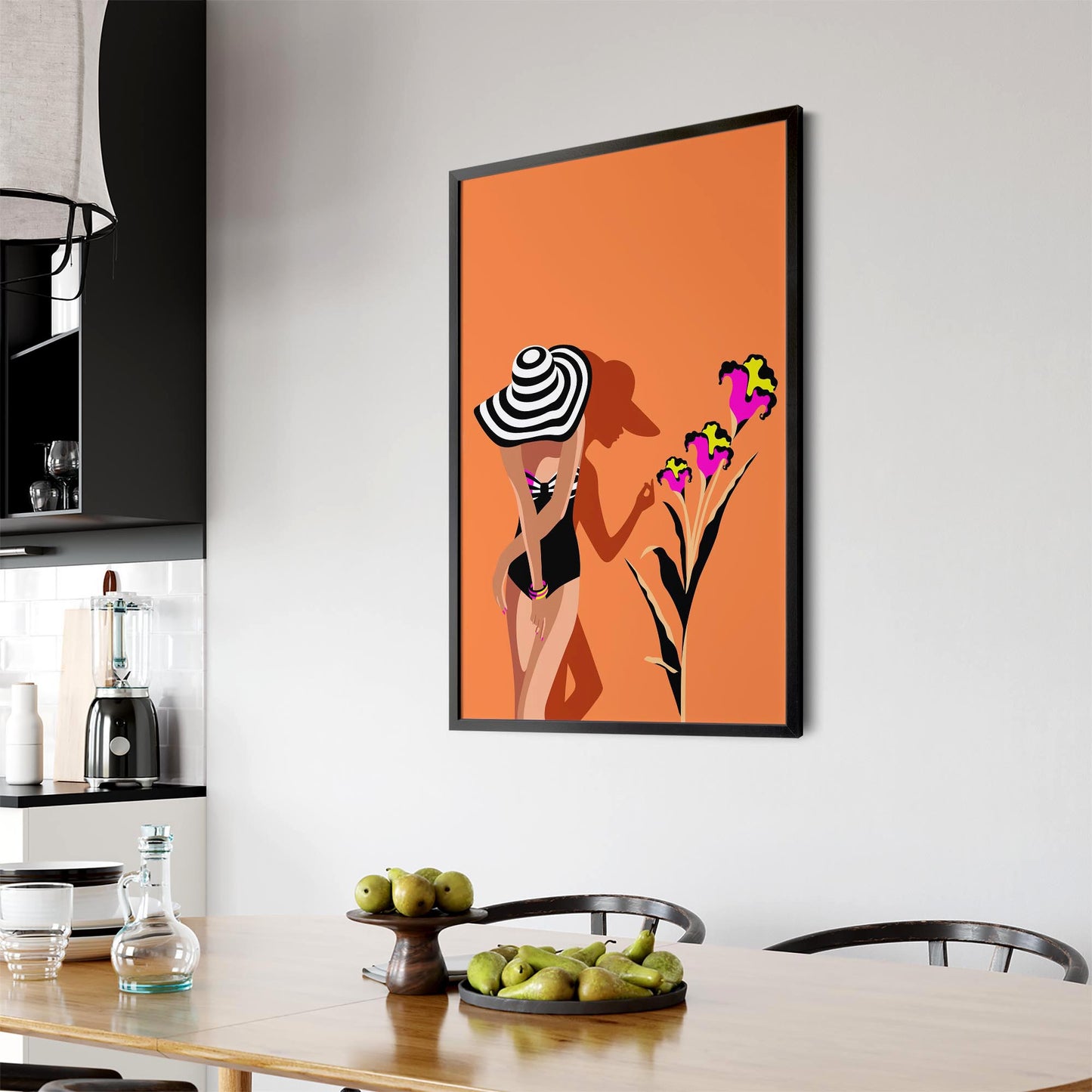 Summer Retro Fashion Model Bedroom Wall Art - The Affordable Art Company