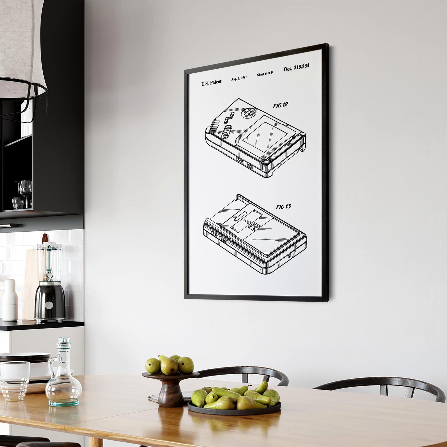 Vintage Game Boy Patent Gift Wall Art #2 - The Affordable Art Company