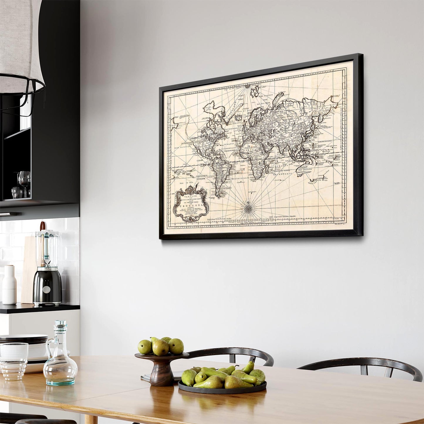 Vintage World Map Old Wall Art #3 - The Affordable Art Company