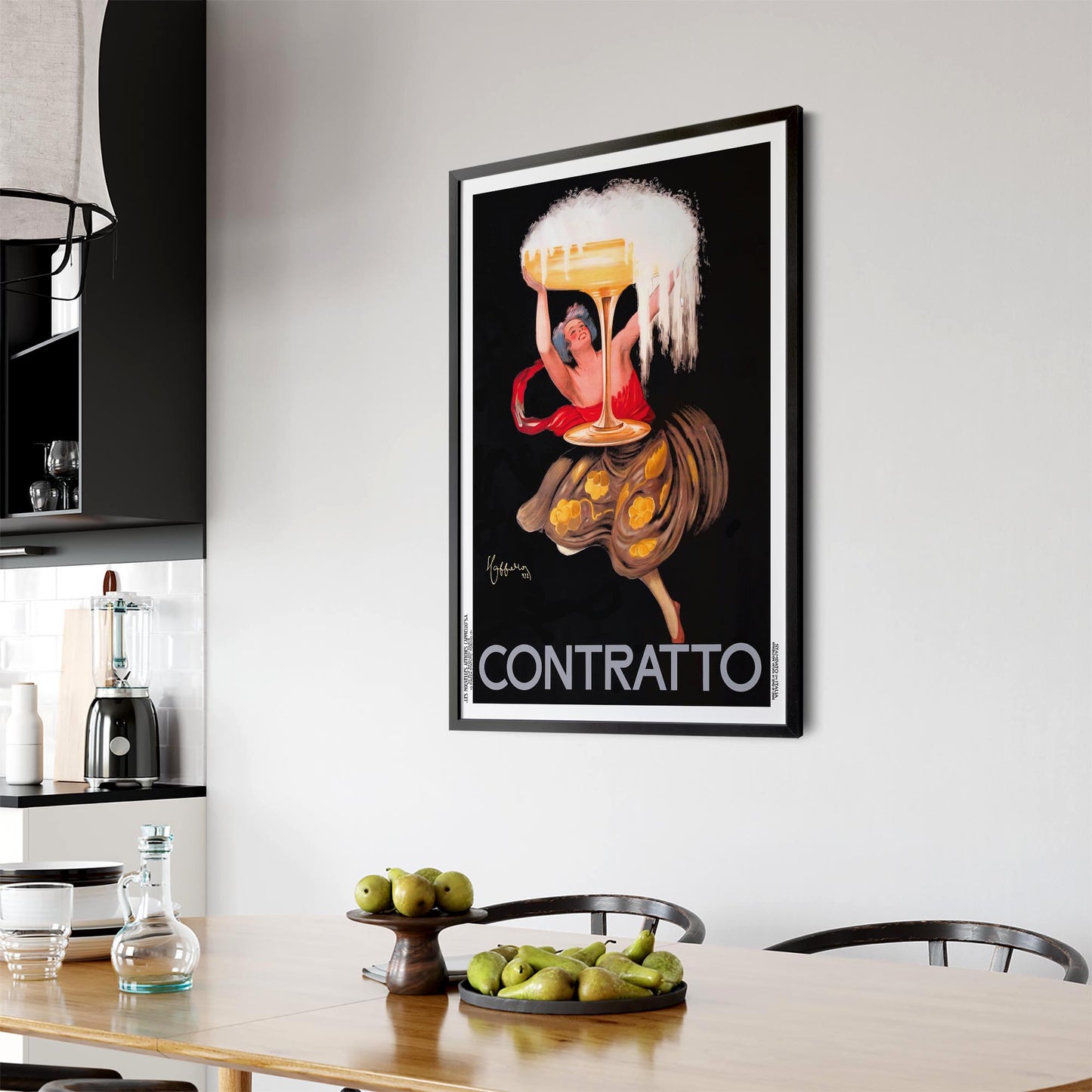Vintage Contratto Advert Italian Restaurent Wall Art - The Affordable Art Company