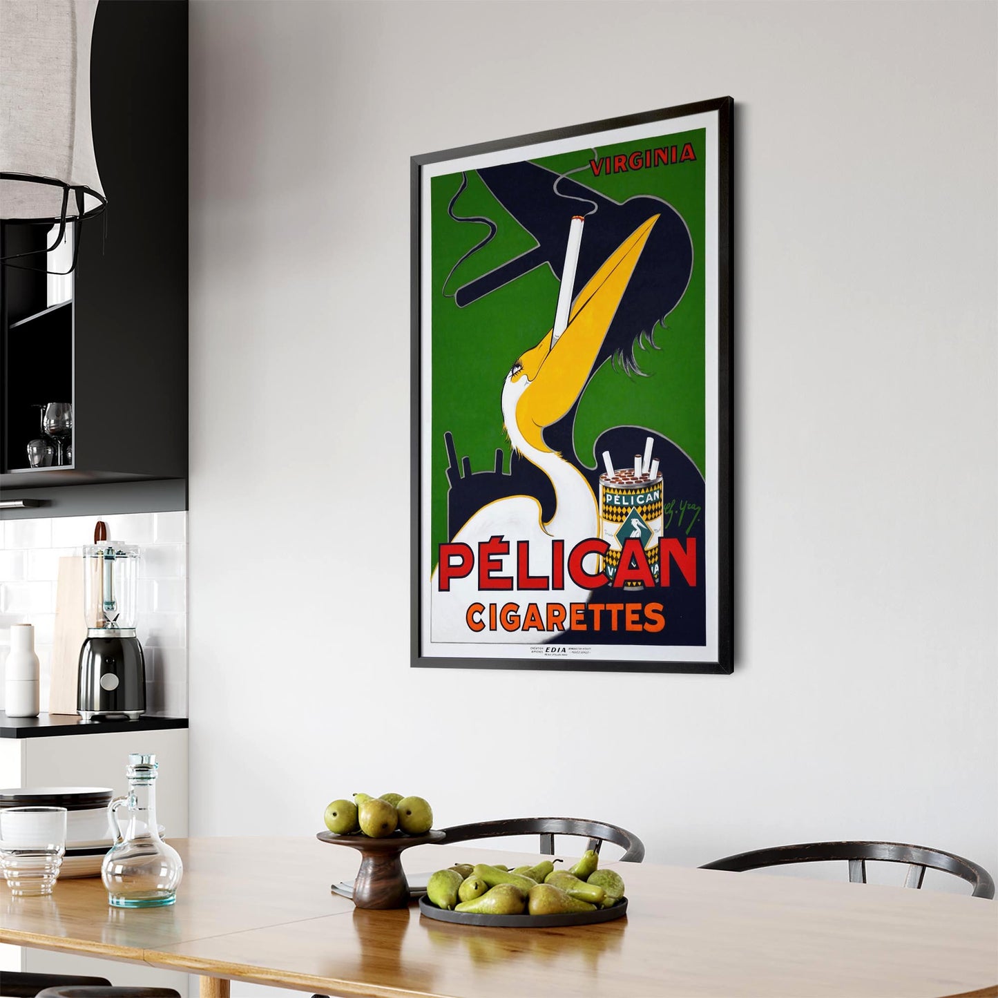 Pelican Cigarettes Vintage Advert Wall Art - The Affordable Art Company