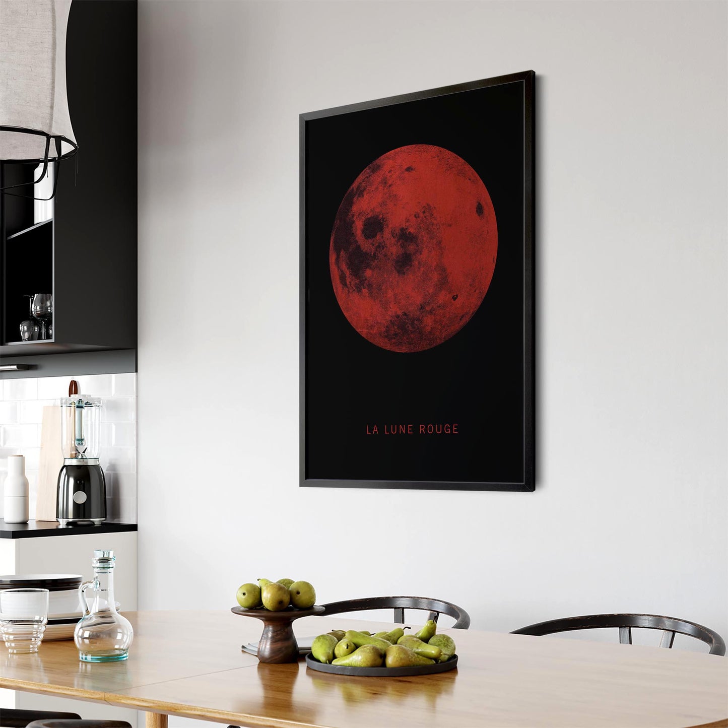 Blood Moon Minimal Artwork Space Wall Art - The Affordable Art Company