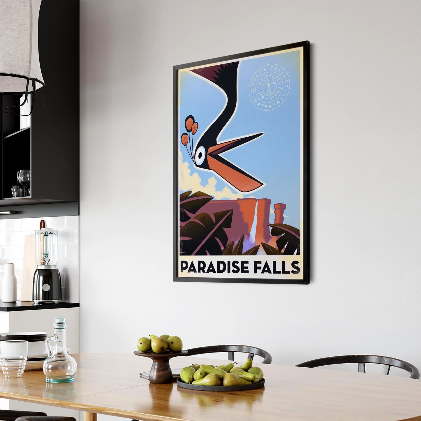 Paradise Falls, Venezuela Vintage Travel Wall Art - The Affordable Art Company