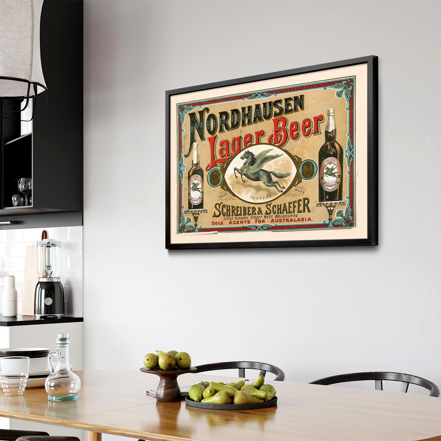Nordhausen Lager Beer Melbourne Vintage Wall Art - The Affordable Art Company