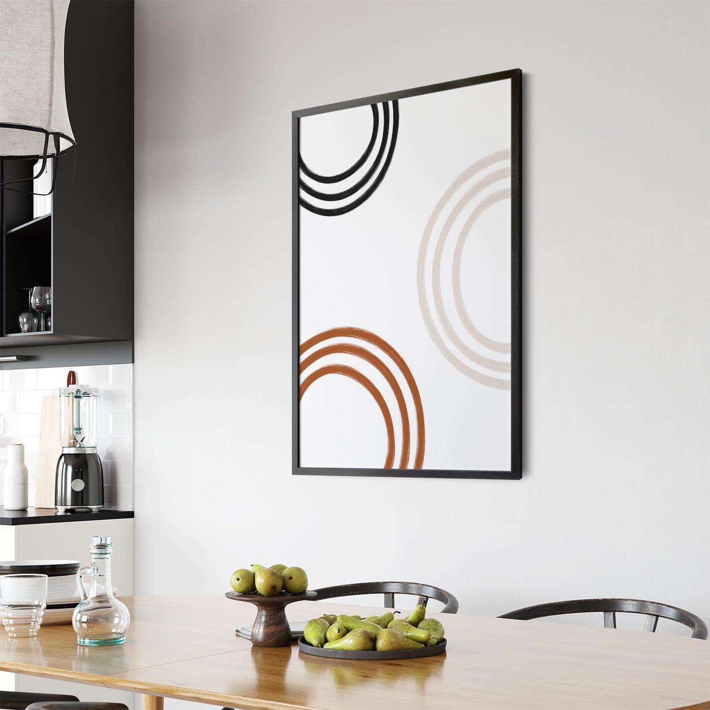 Modern Abstract Shape Minimal Retro Wall Art #12 - The Affordable Art Company