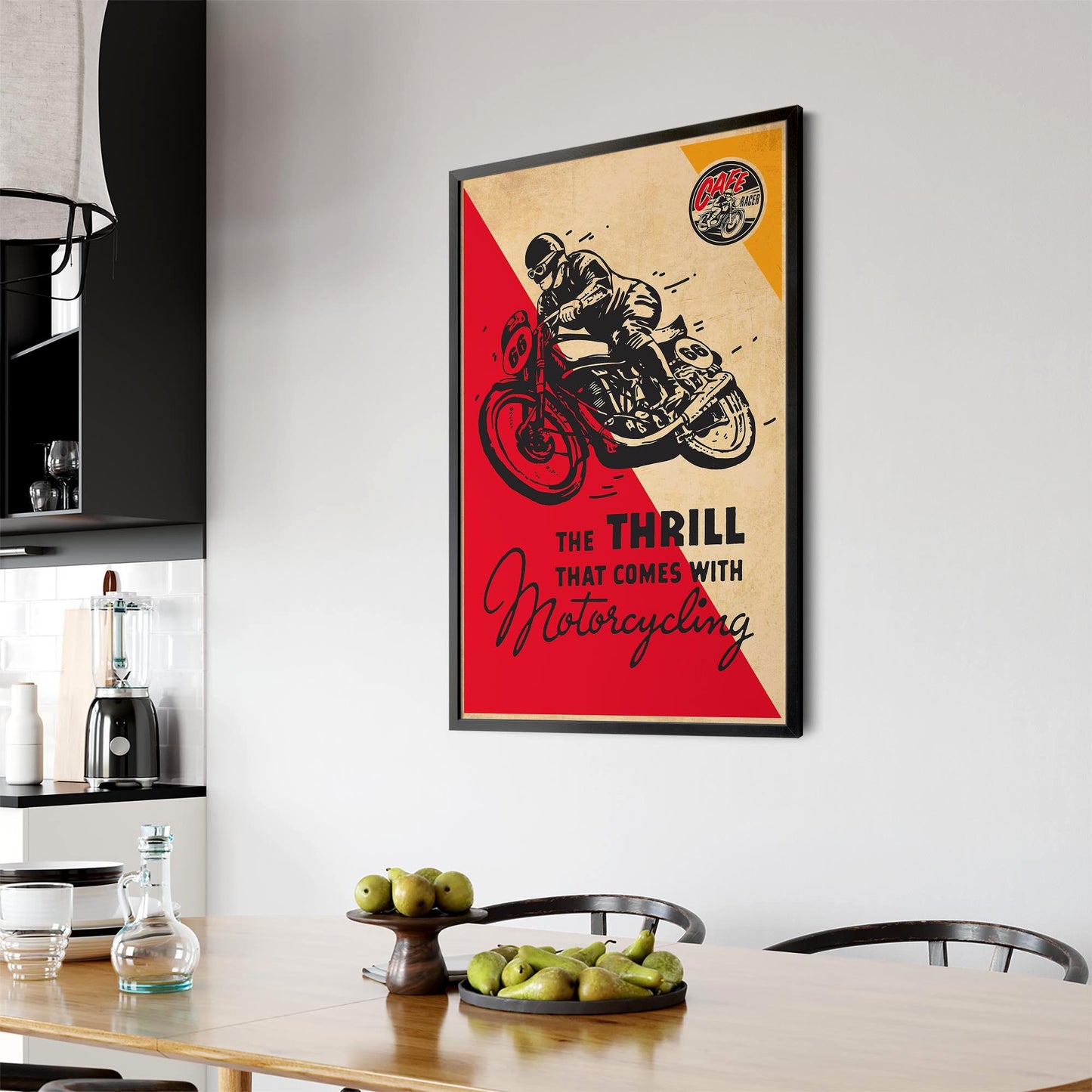 Motorcycle Racing Vintage Advert Man Cave Wall Art #2 - The Affordable Art Company