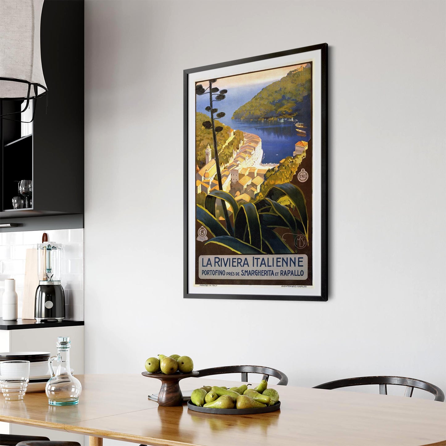 Italian Riviera Vintage Travel Advert Wall Art - The Affordable Art Company