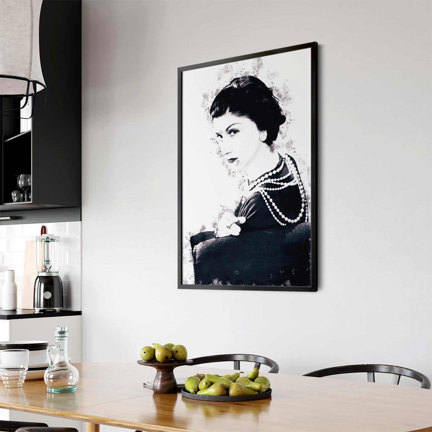 Coco Chanel Portrait Fashion Girls Bedroom Wall Art - The Affordable Art Company