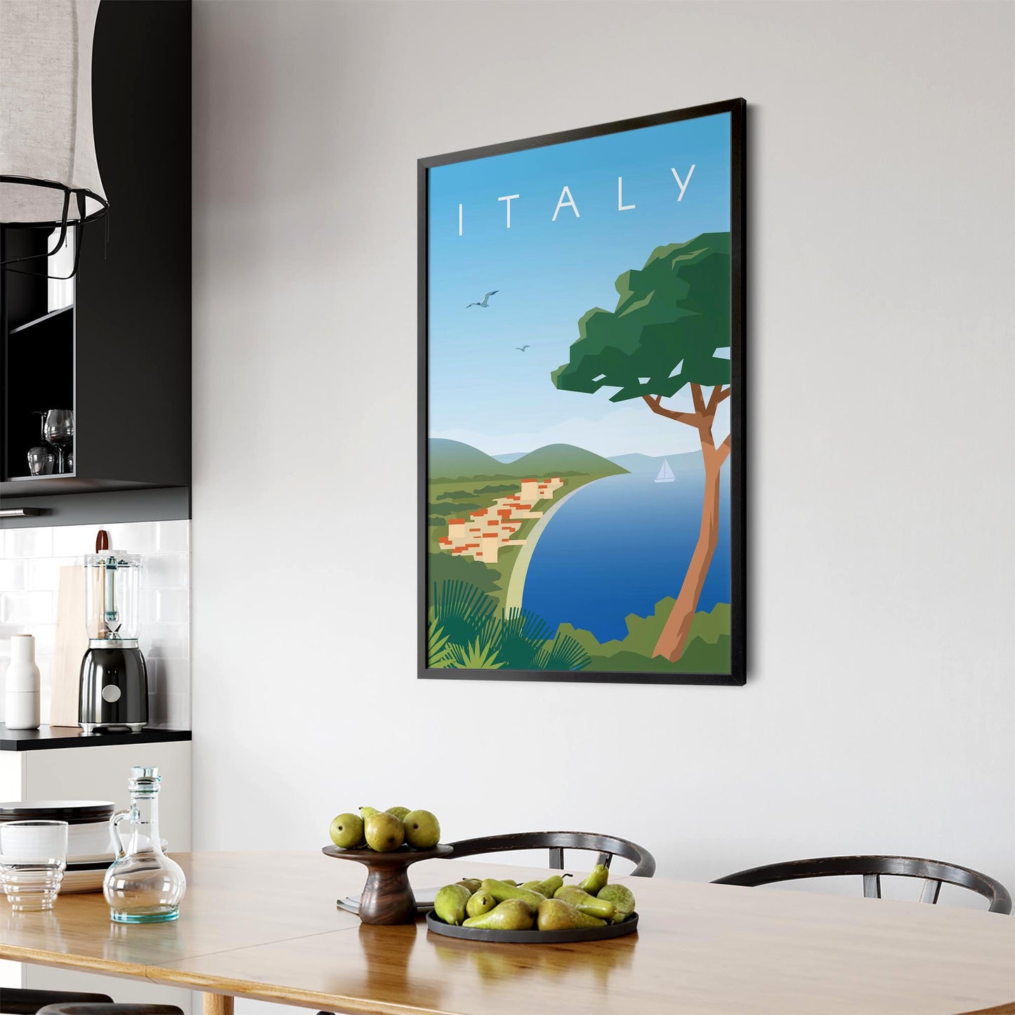 Retro Italy European Travel Vintage Wall Art - The Affordable Art Company