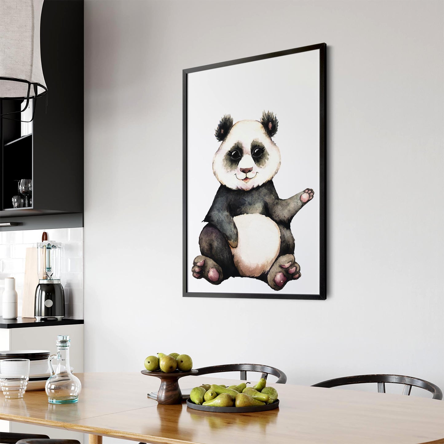Cartoon Panda Cute Nursery Baby Animal Art - The Affordable Art Company