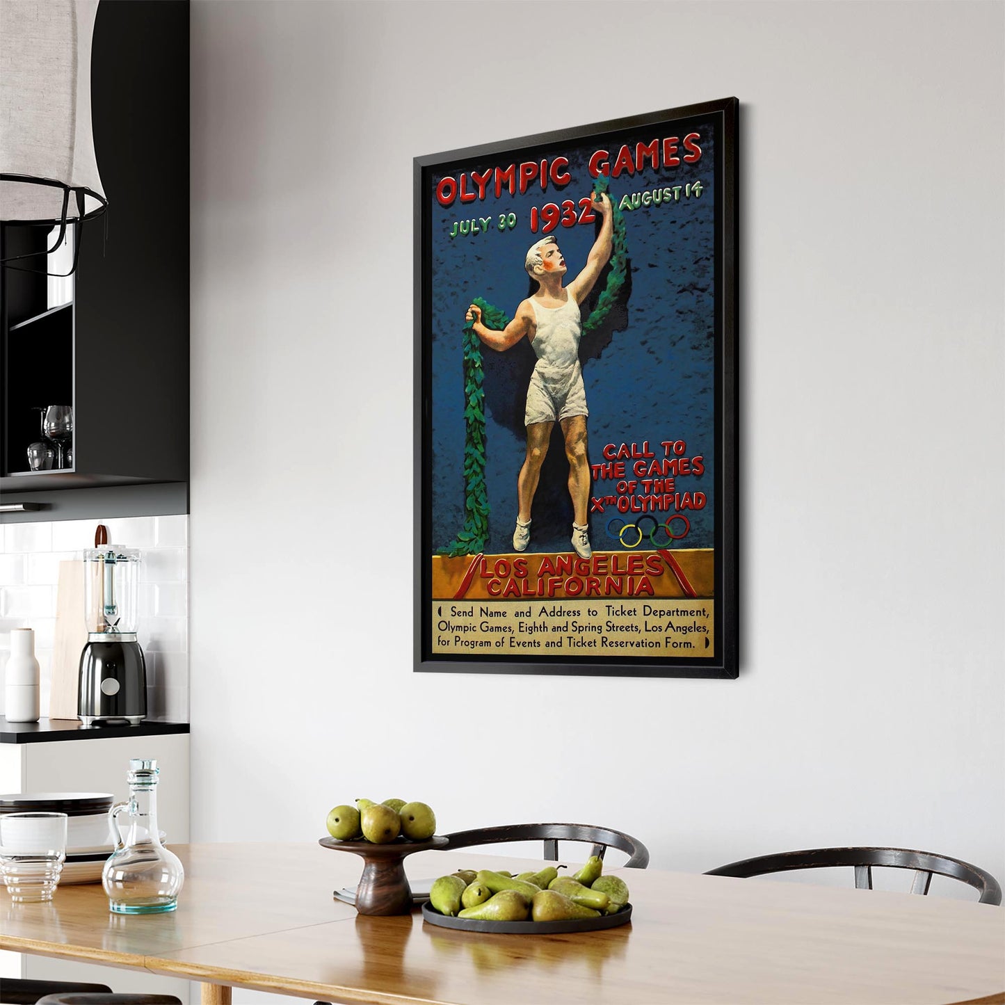 1936 Los Angeles Olympics Vintage Sports Advert Wall Art - The Affordable Art Company