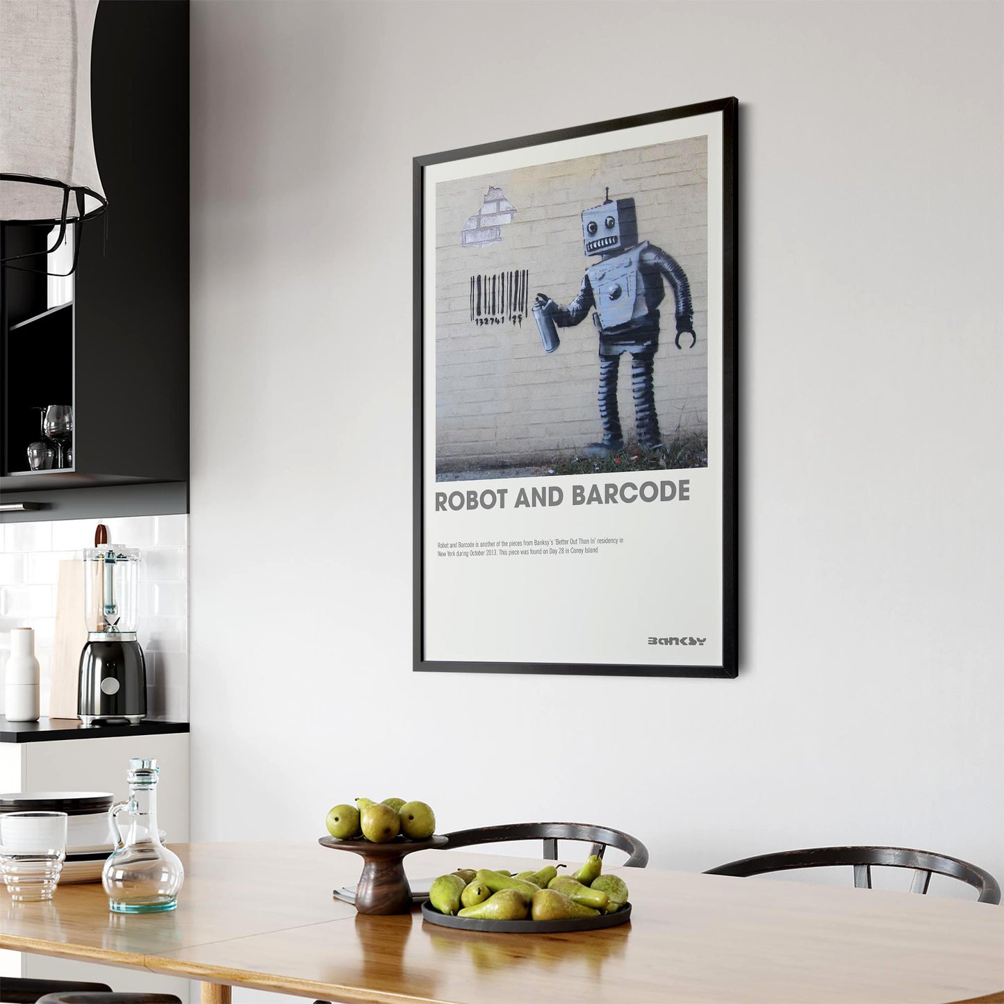 Banksy "Robot & Barcode" Graffiti Gallery Wall Art - The Affordable Art Company