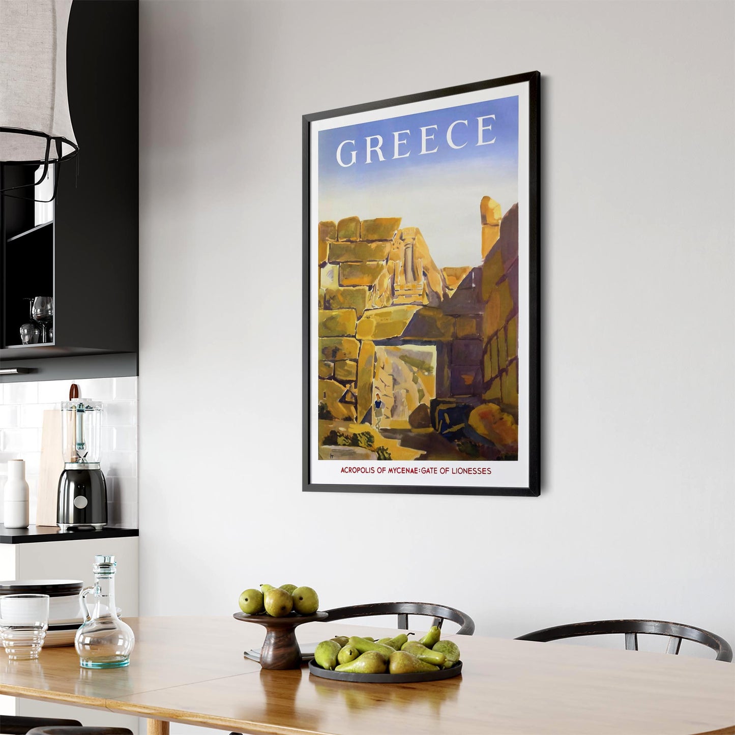 Mycenae Greece Vintage Travel Advert Wall Art - The Affordable Art Company