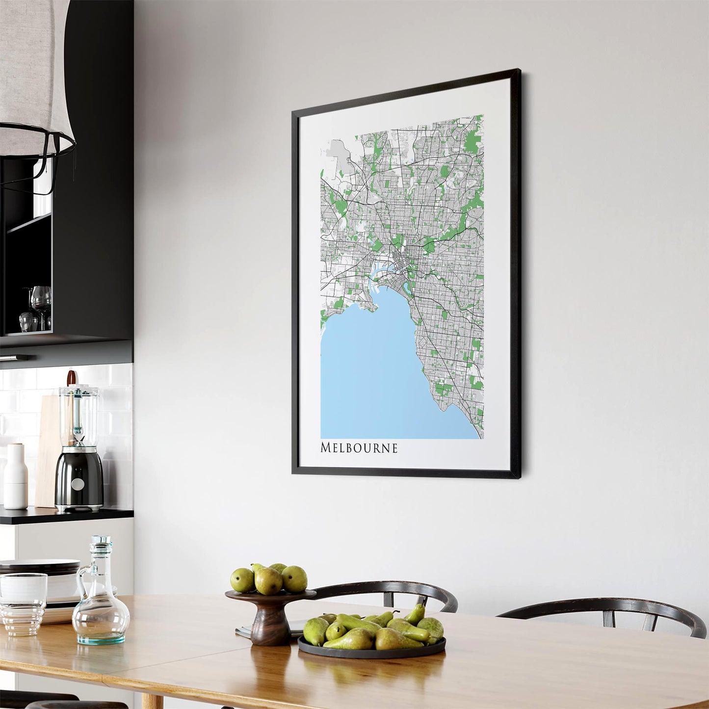 Minimal Melbourne Map Victoria Wall Art - The Affordable Art Company