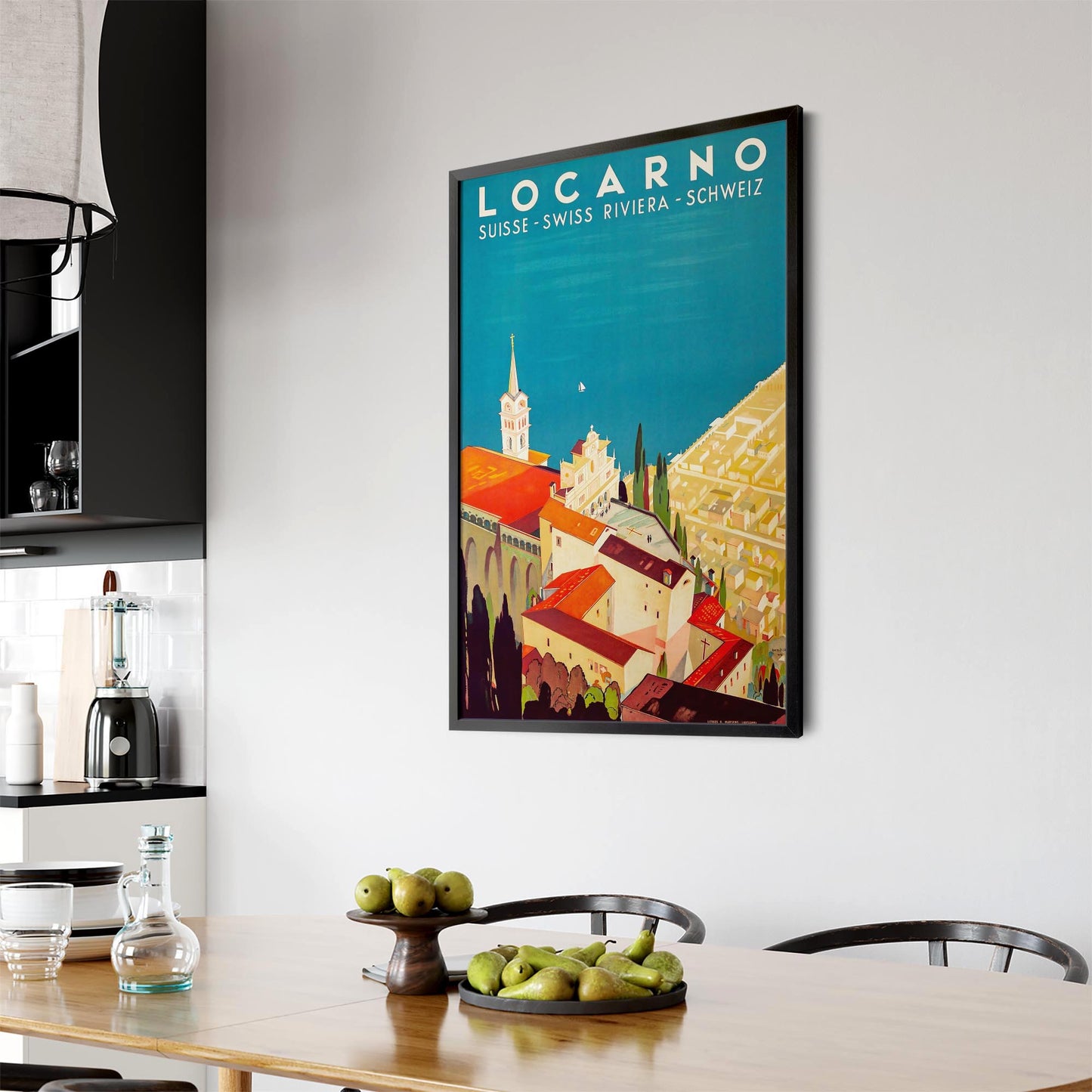 Locarno Switzerland Vintage Travel Advert Wall Art - The Affordable Art Company