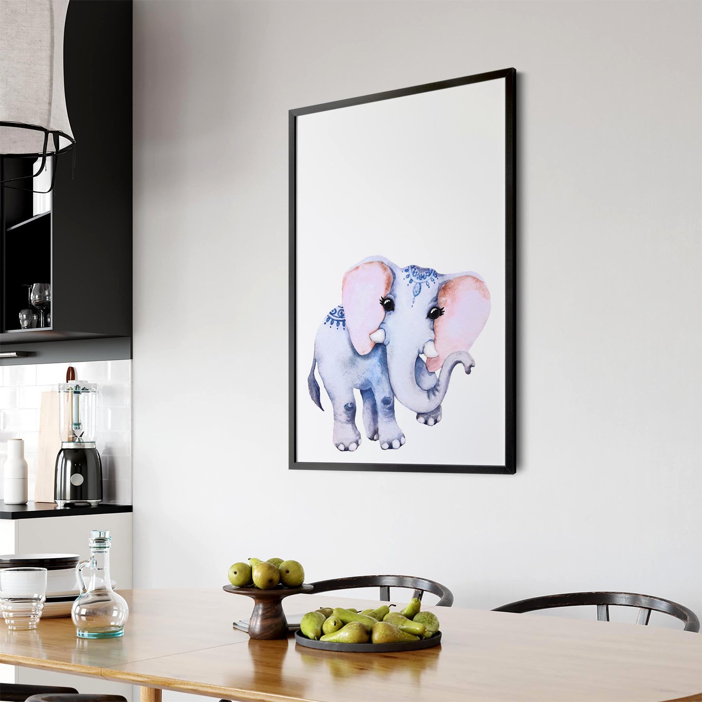 Cute Baby Elephant Nursery Animal Gift Wall Art #1 - The Affordable Art Company