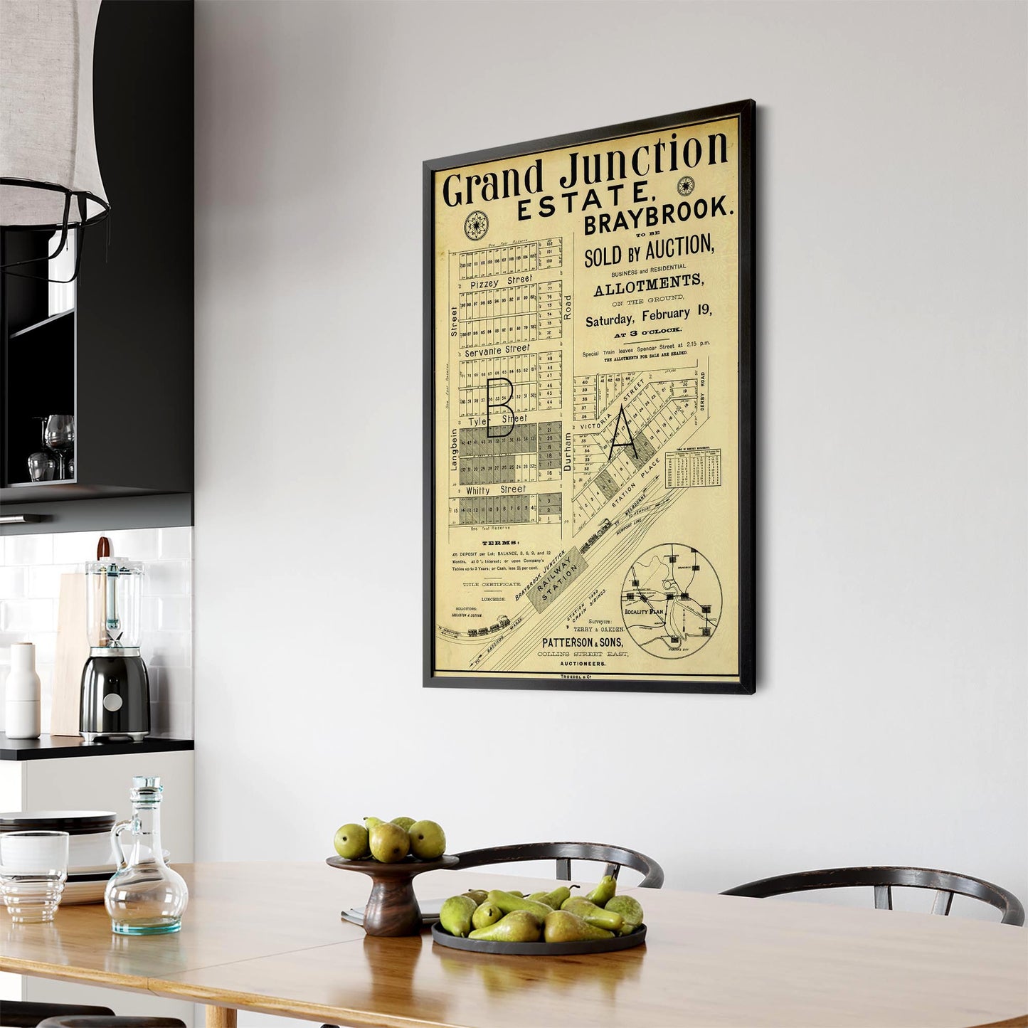 Braybrook Melbourne Vintage Real Estate Advert Art - The Affordable Art Company