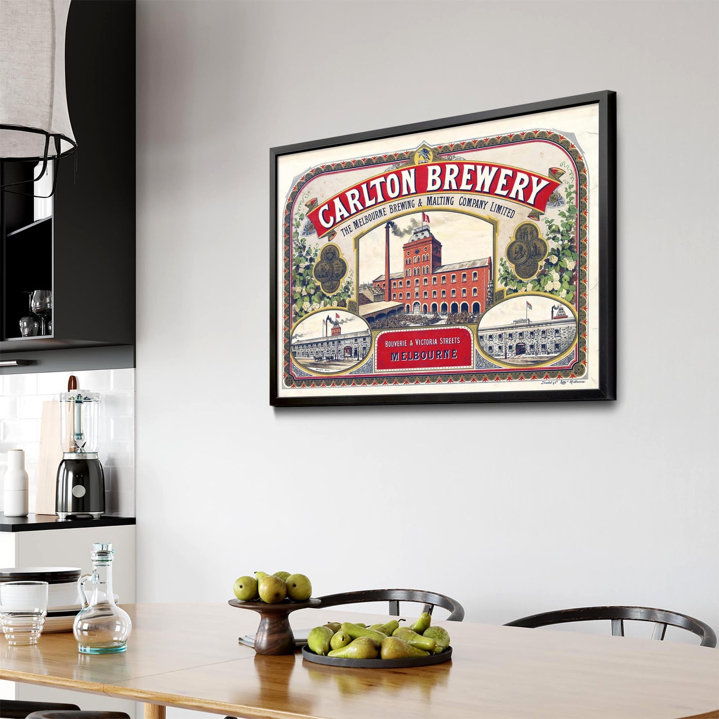 Carlton Brewery Melbourne Vintage Beer Wall Art - The Affordable Art Company