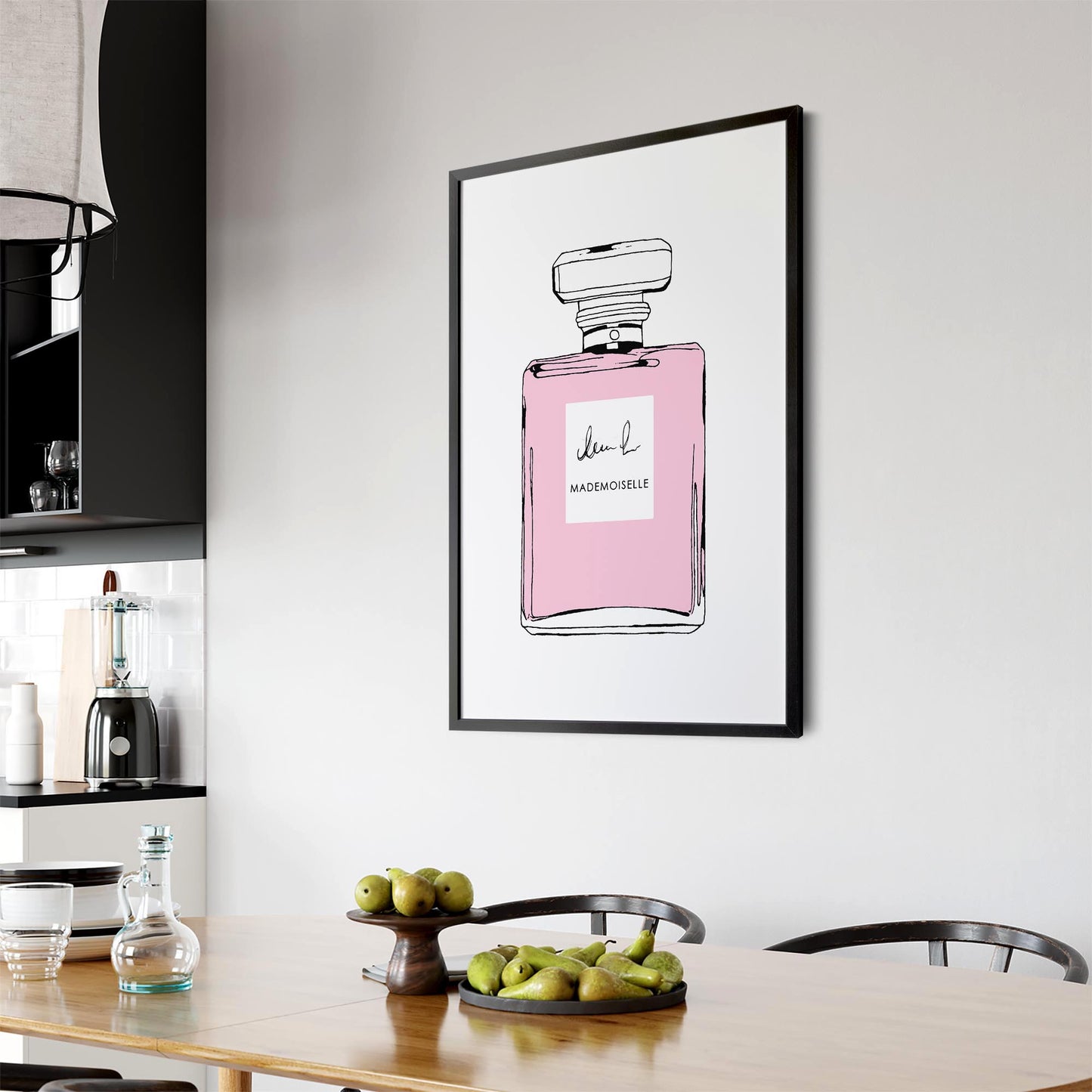 Pink Minimal Perfume Bottle Fashion Wall Art #2 - The Affordable Art Company