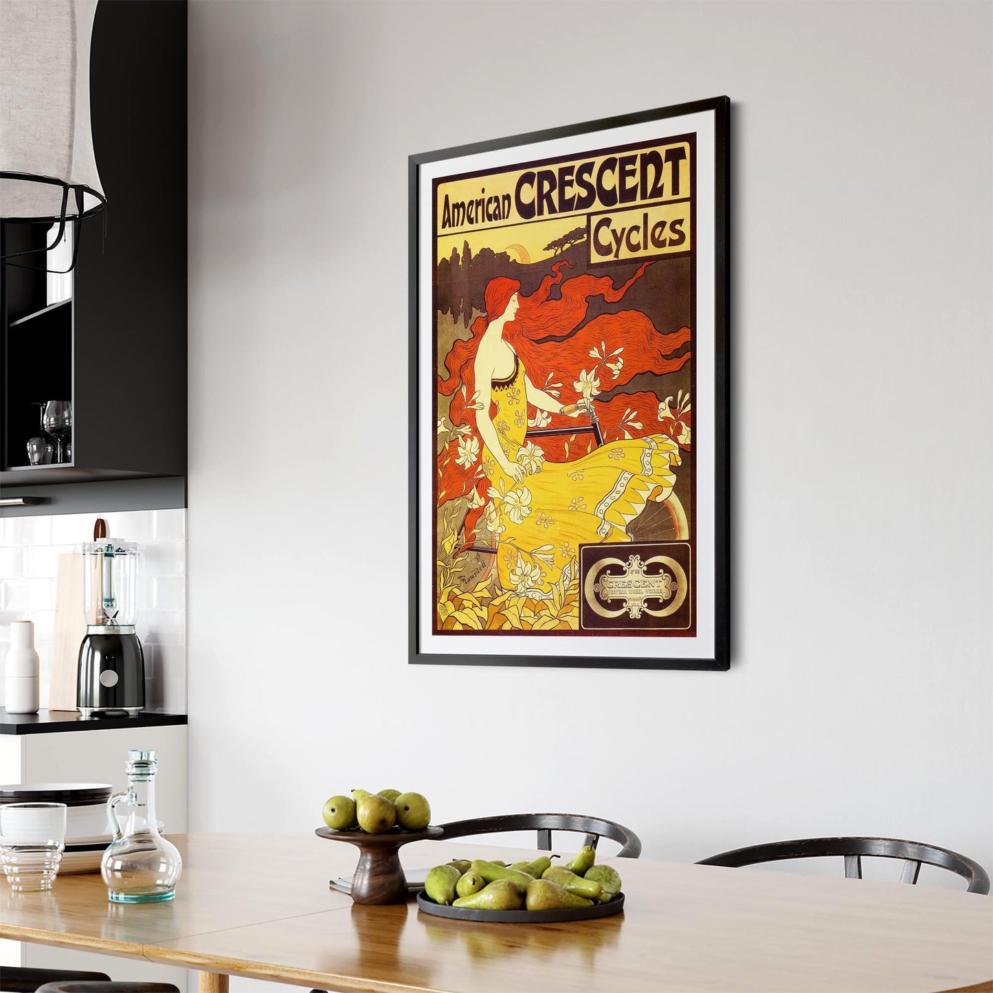 American Crescent Cycles Vintage Advert Wall Art - The Affordable Art Company