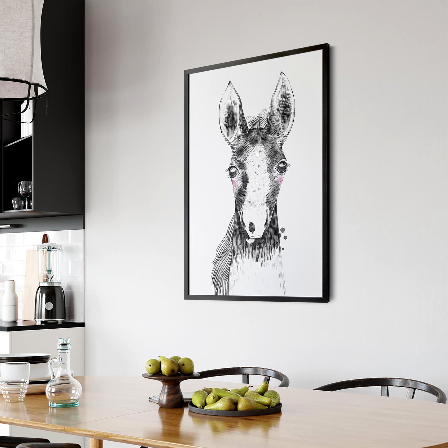 Cute Blushing Baby Horse Nursery Animal Wall Art - The Affordable Art Company