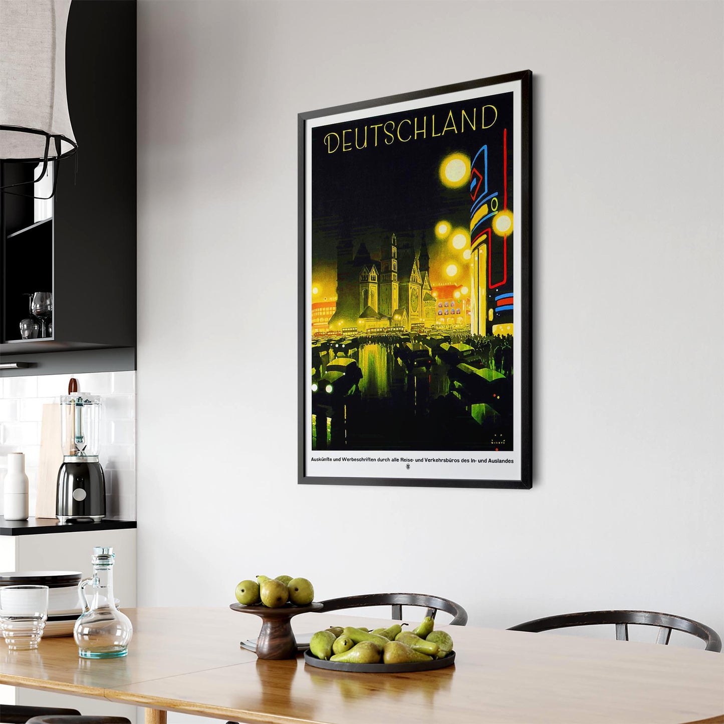 Deutschland Germany Vintage Travel Advert Wall Art - The Affordable Art Company