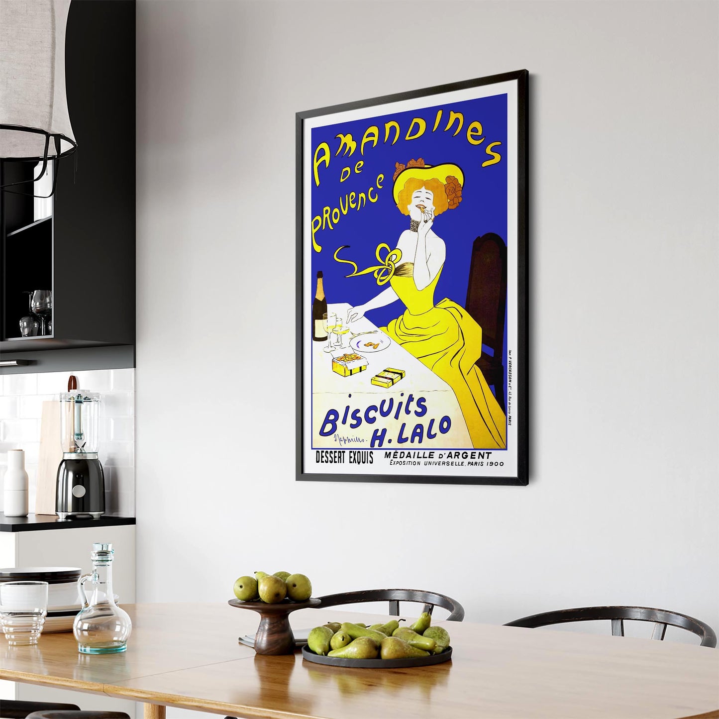 French Amandines Vintage Advert Cafe Wall Art - The Affordable Art Company