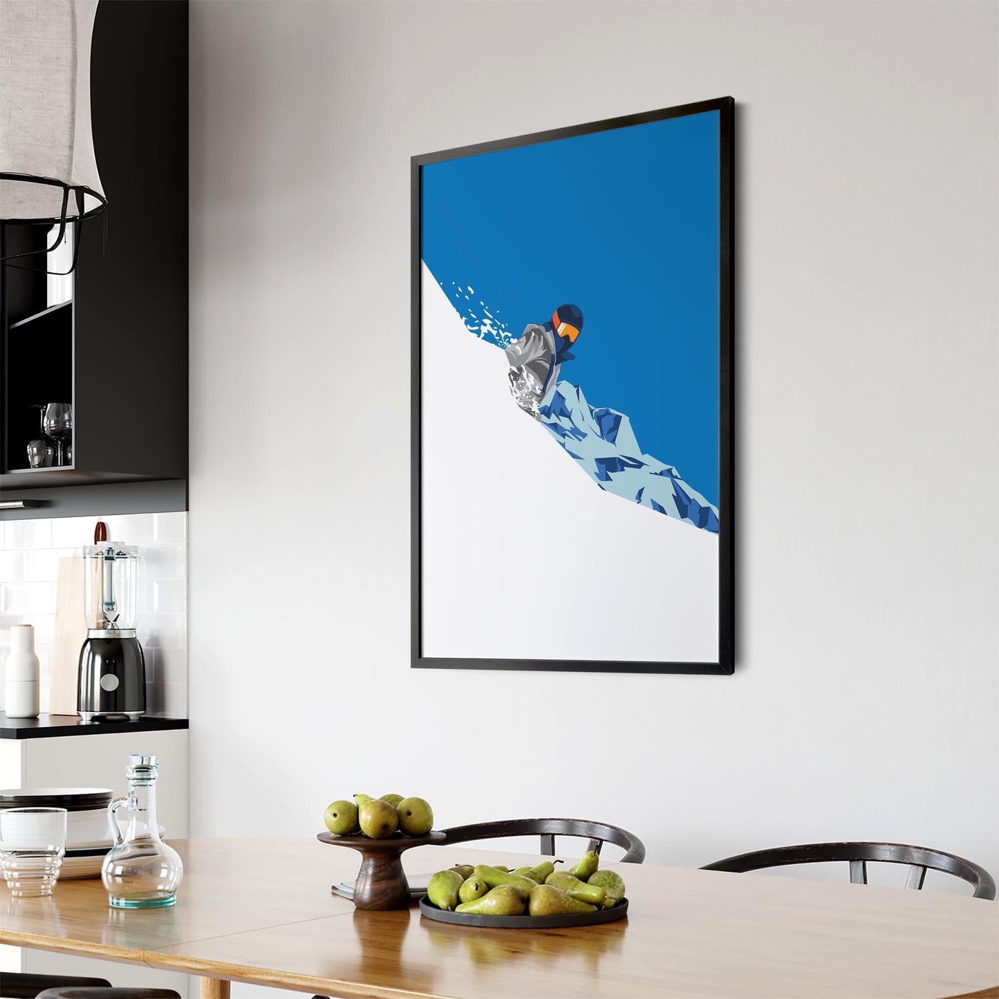 Retro Ski Winter Vintage Snow Cabin Wall Art #3 - The Affordable Art Company
