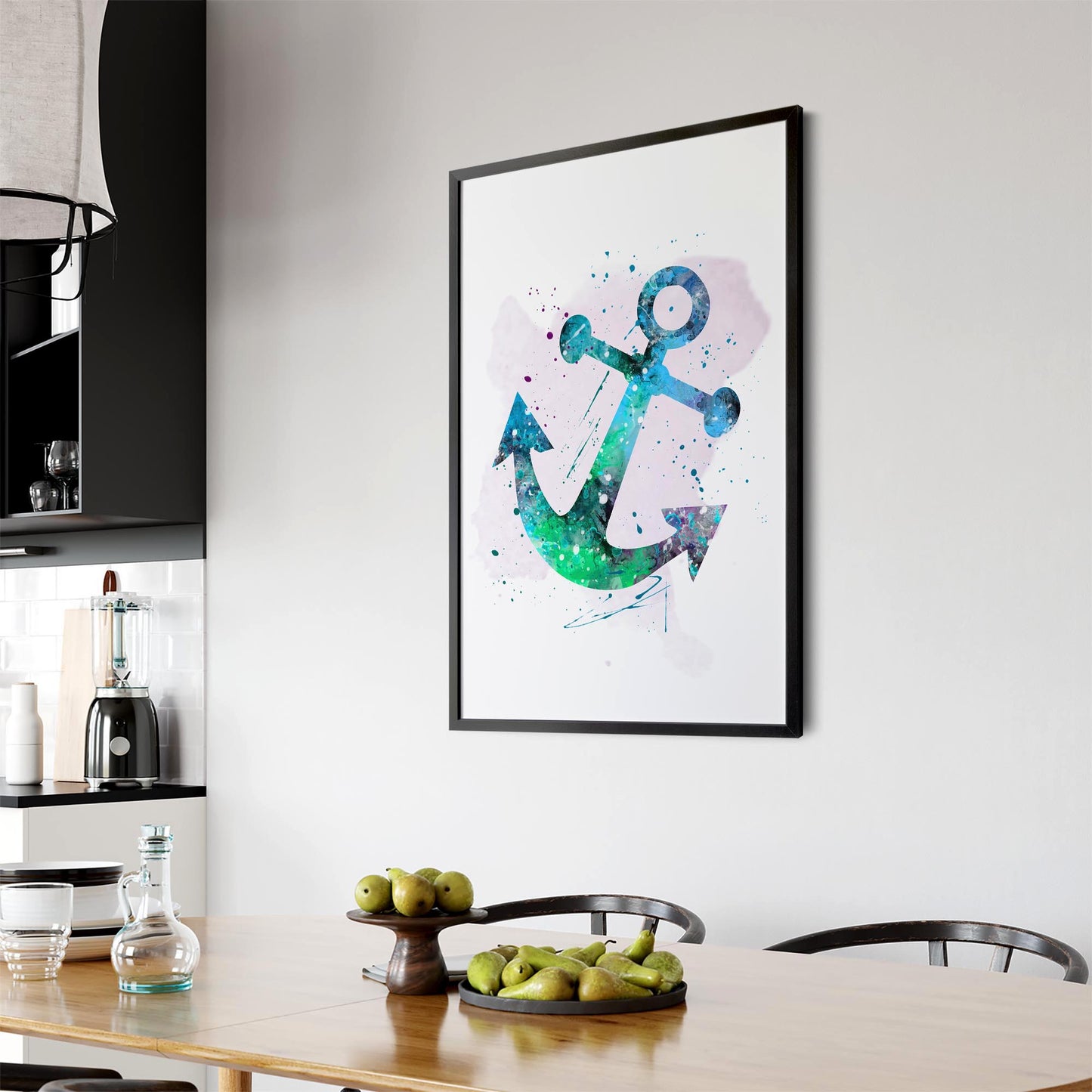 Sailing Anchor Coastal Painting Nautical Wall Art - The Affordable Art Company