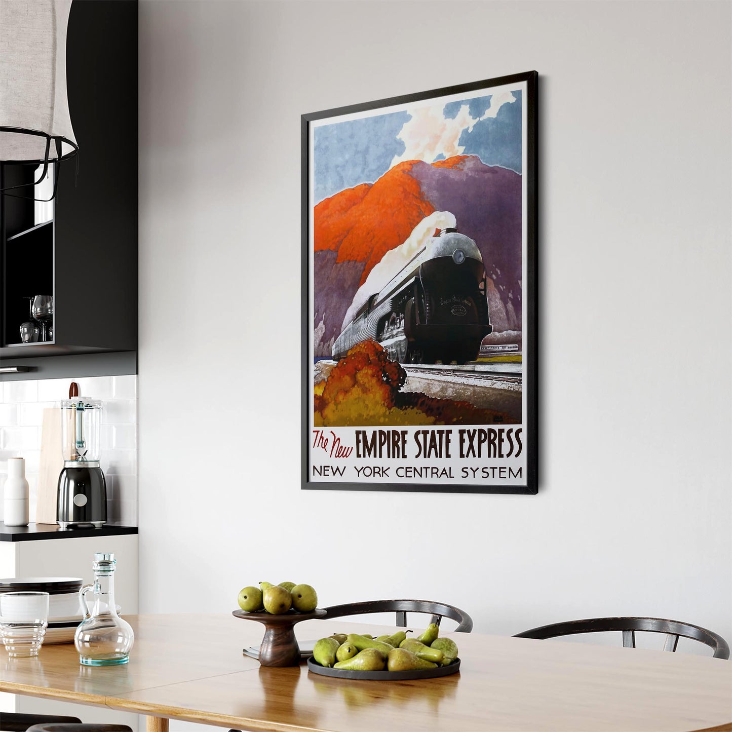 New York Empire State Express Vintage Travel Advert Wall Art - The Affordable Art Company