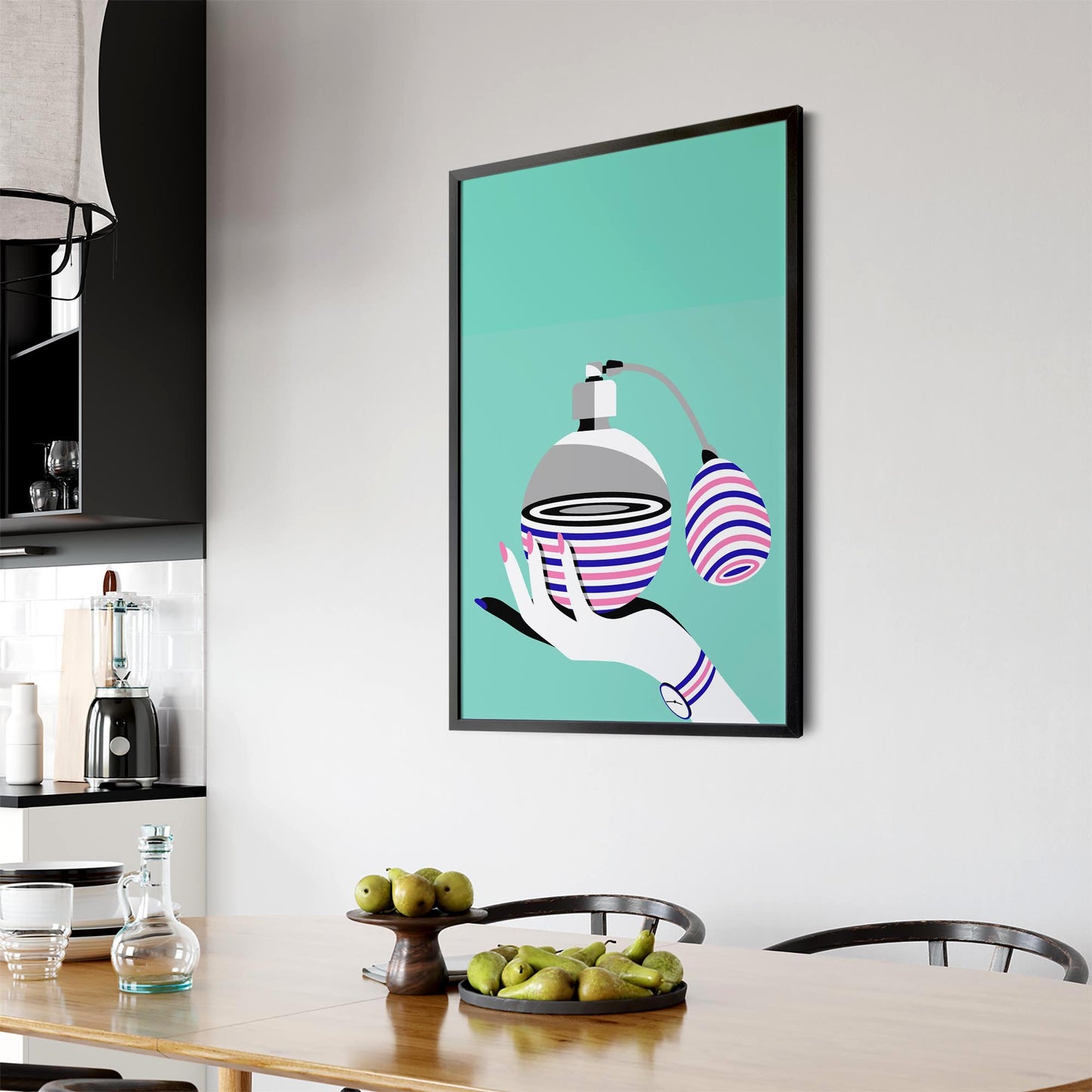 Retro Perfume Bottle Fashion Bedroom Wall Art #2 - The Affordable Art Company